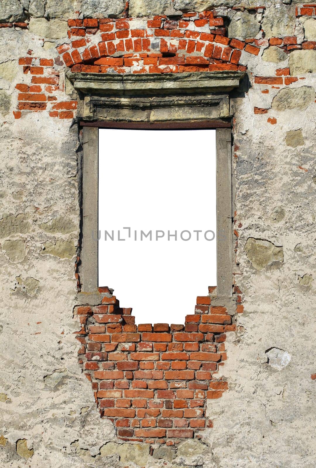 Window in the ruins of the Gothic castle - detail