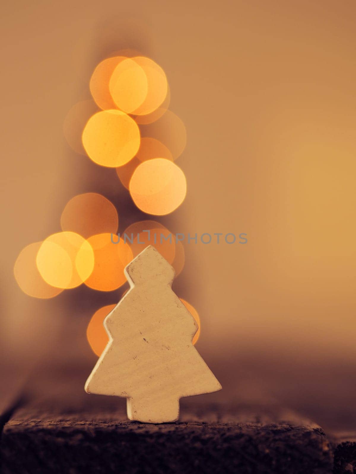 Christmas background with blurred lights