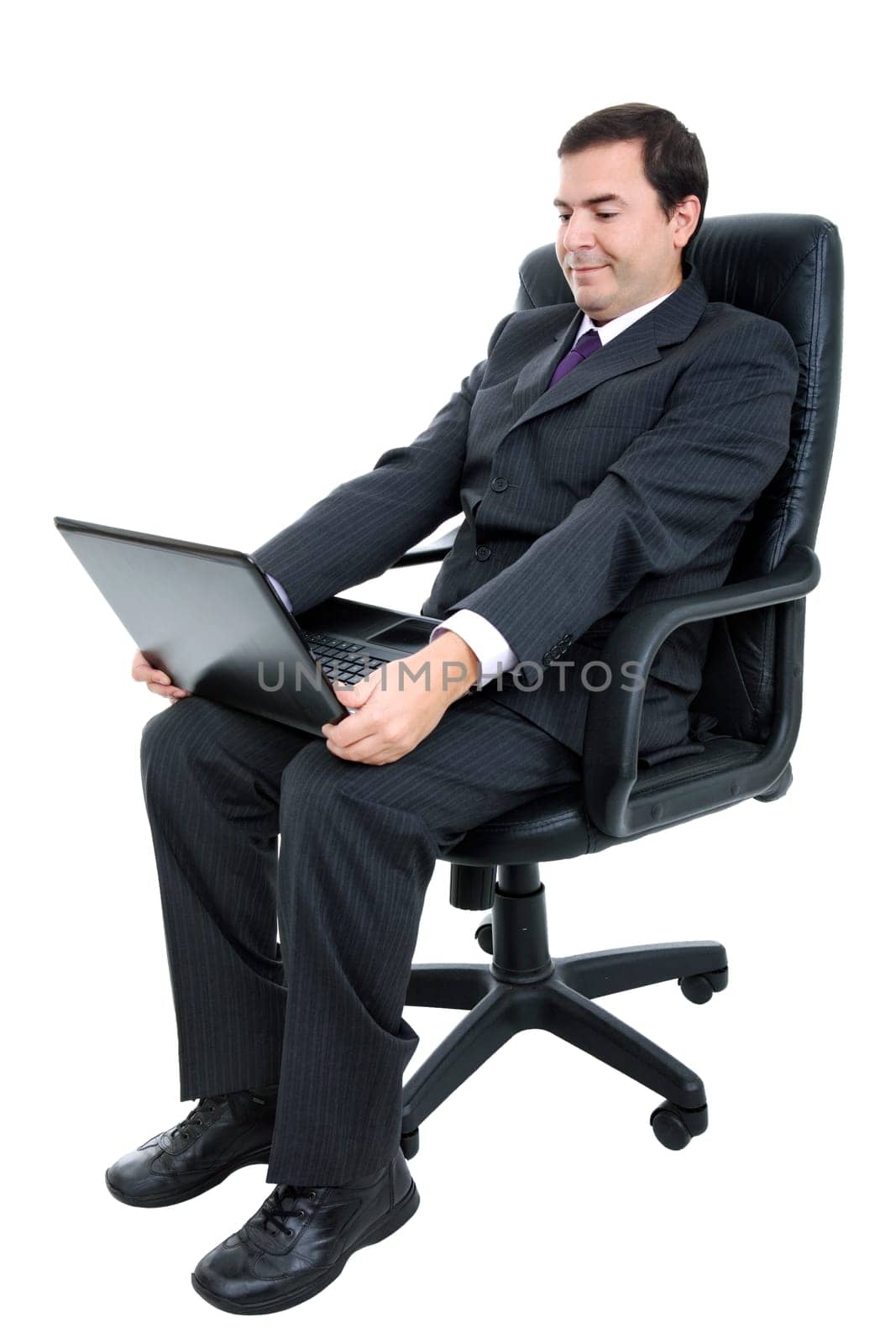 young business man working with is laptop