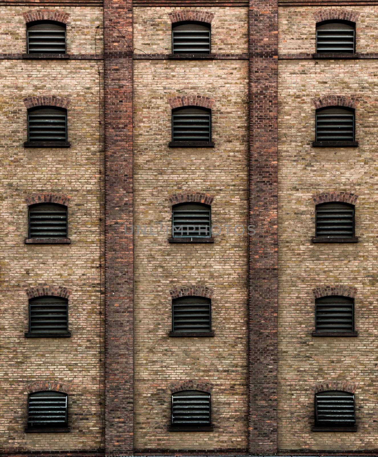 Window façade of an old industrial building