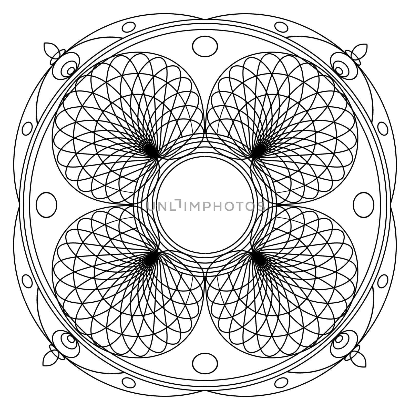 Mandalas for coloring book. Decorative black and white round outline ornament. Unusual flower shape. Oriental vector and anti-stress therapy patterns. Vector yoga logos design element.