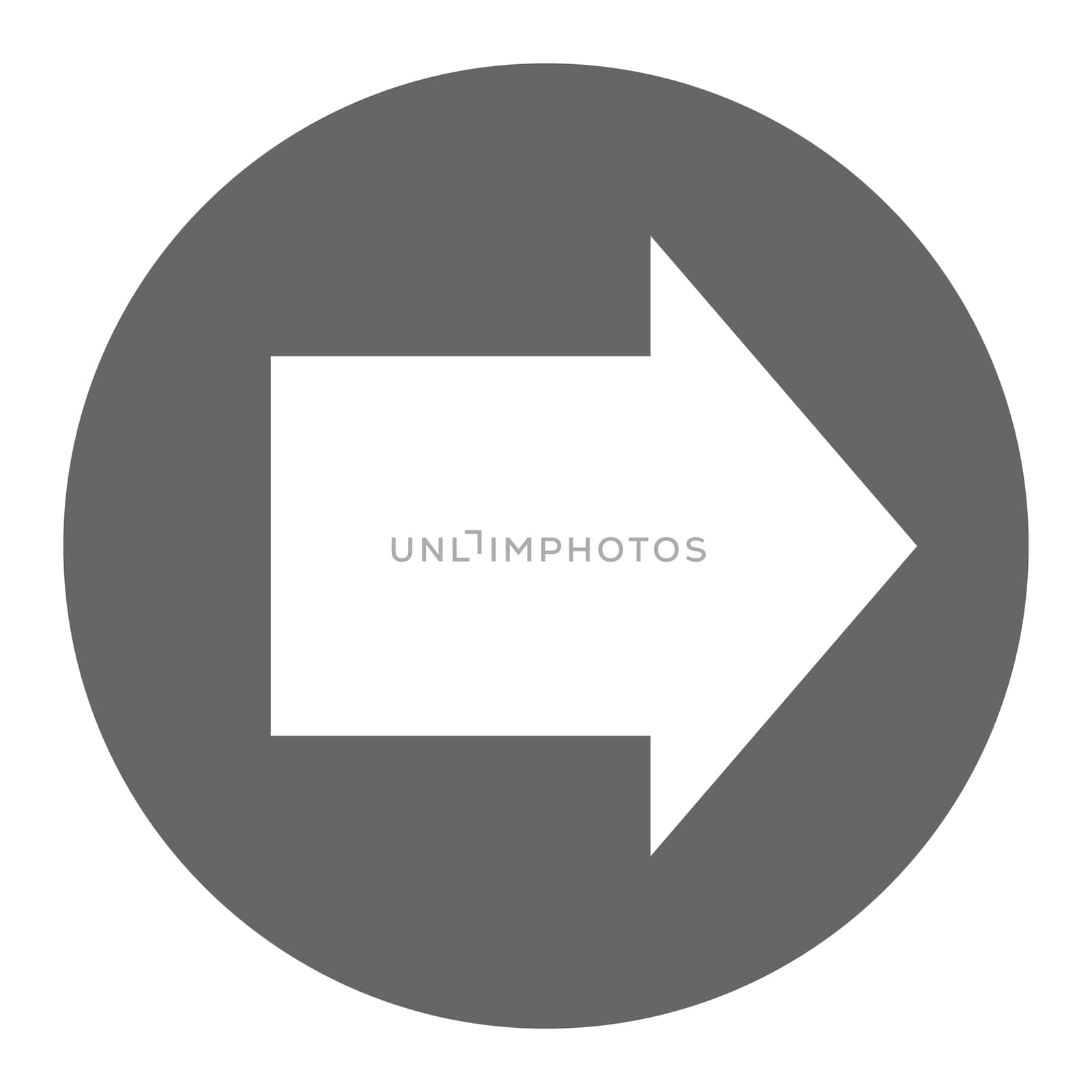 Pointer, arrow in modern flat style. Arrow vector button isolated on white background. Symbol for web design, site, app, UI.