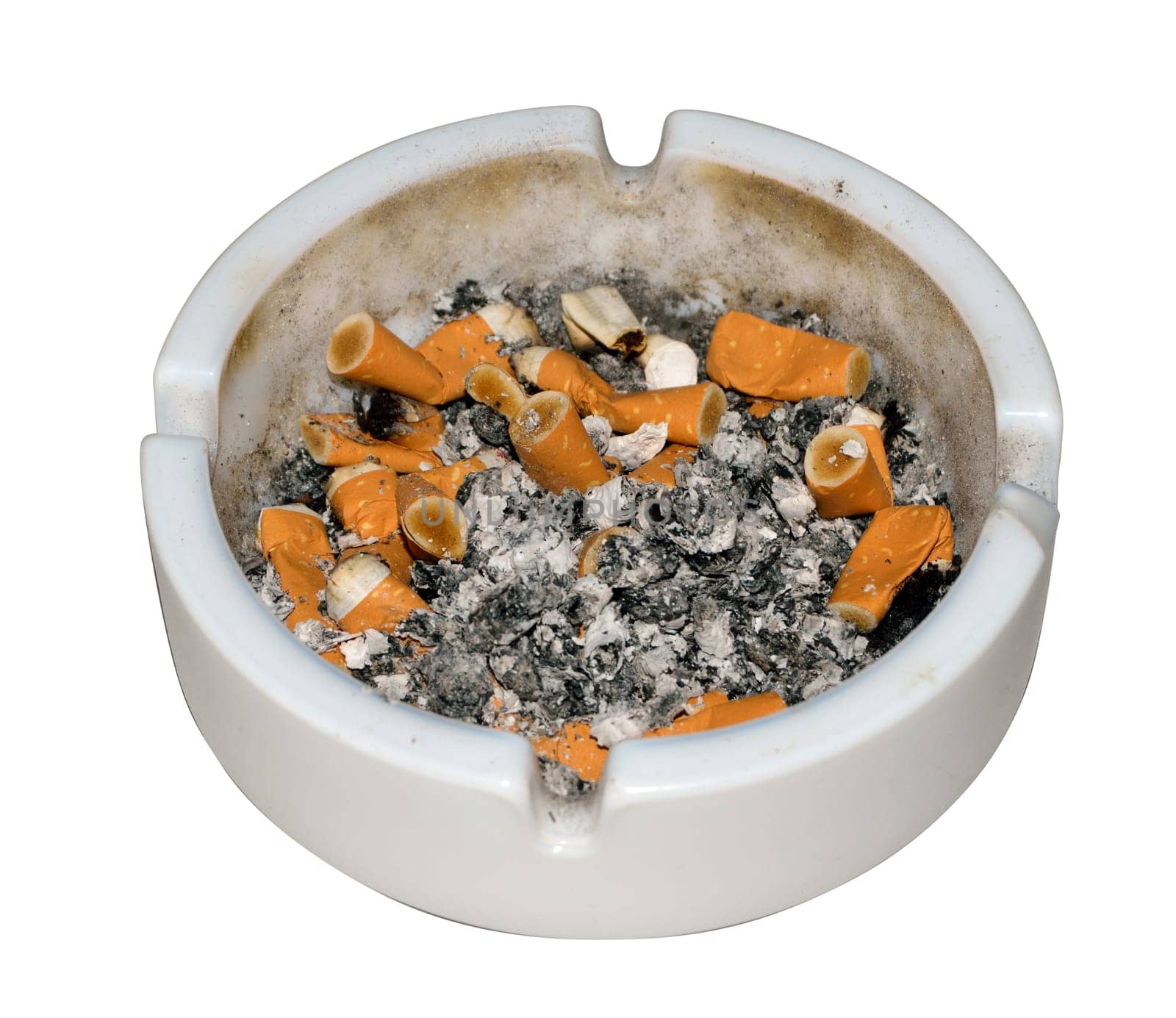 ashtray on white background