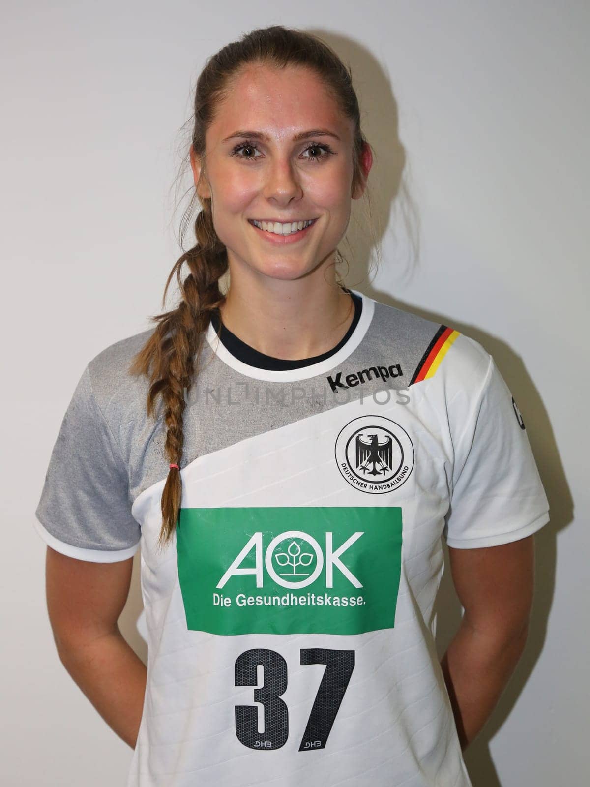 Handball player Alicia Stolle ( DHB,HSG Blomberg-Lippe) at the women's international match Germany against Netherlands on 28.10.2017 in Magdeburg