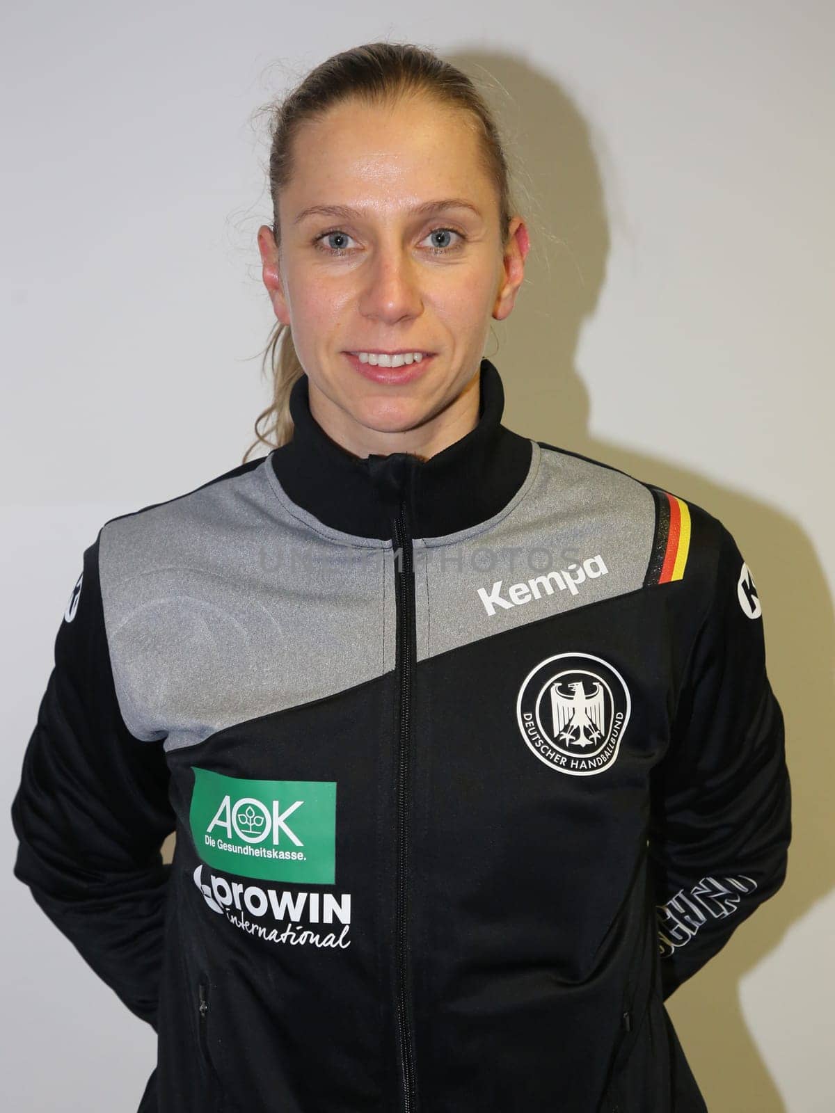 Handball player Katja Kramarczyk ( DHB,TSV Bayer 04 Leverkusen) at the women's international match Germany against Netherlands on 28.10.2017 in Magdeburg