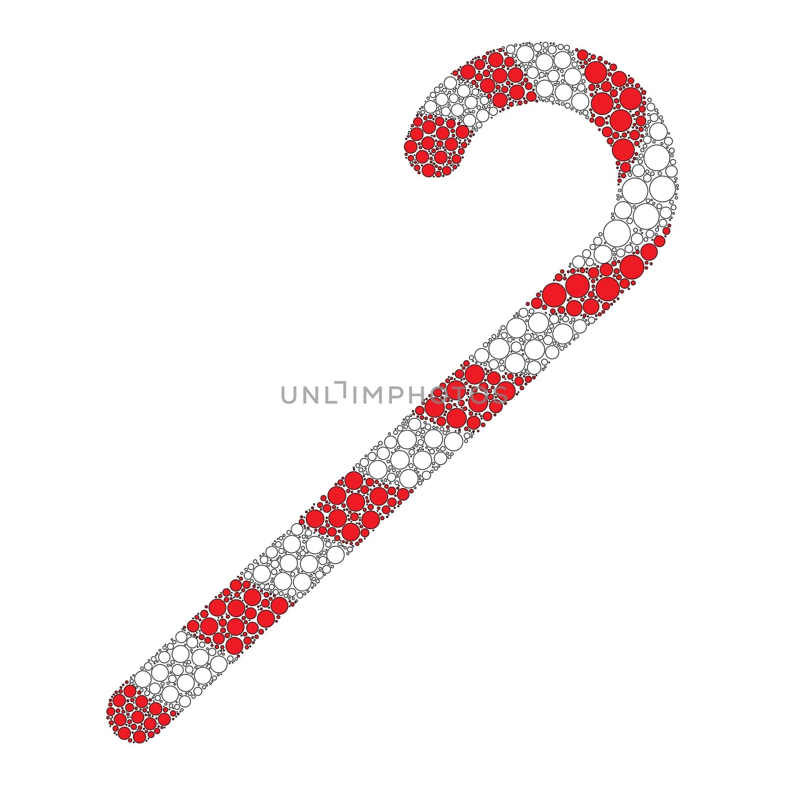 candy cane dot icon isolated on white background