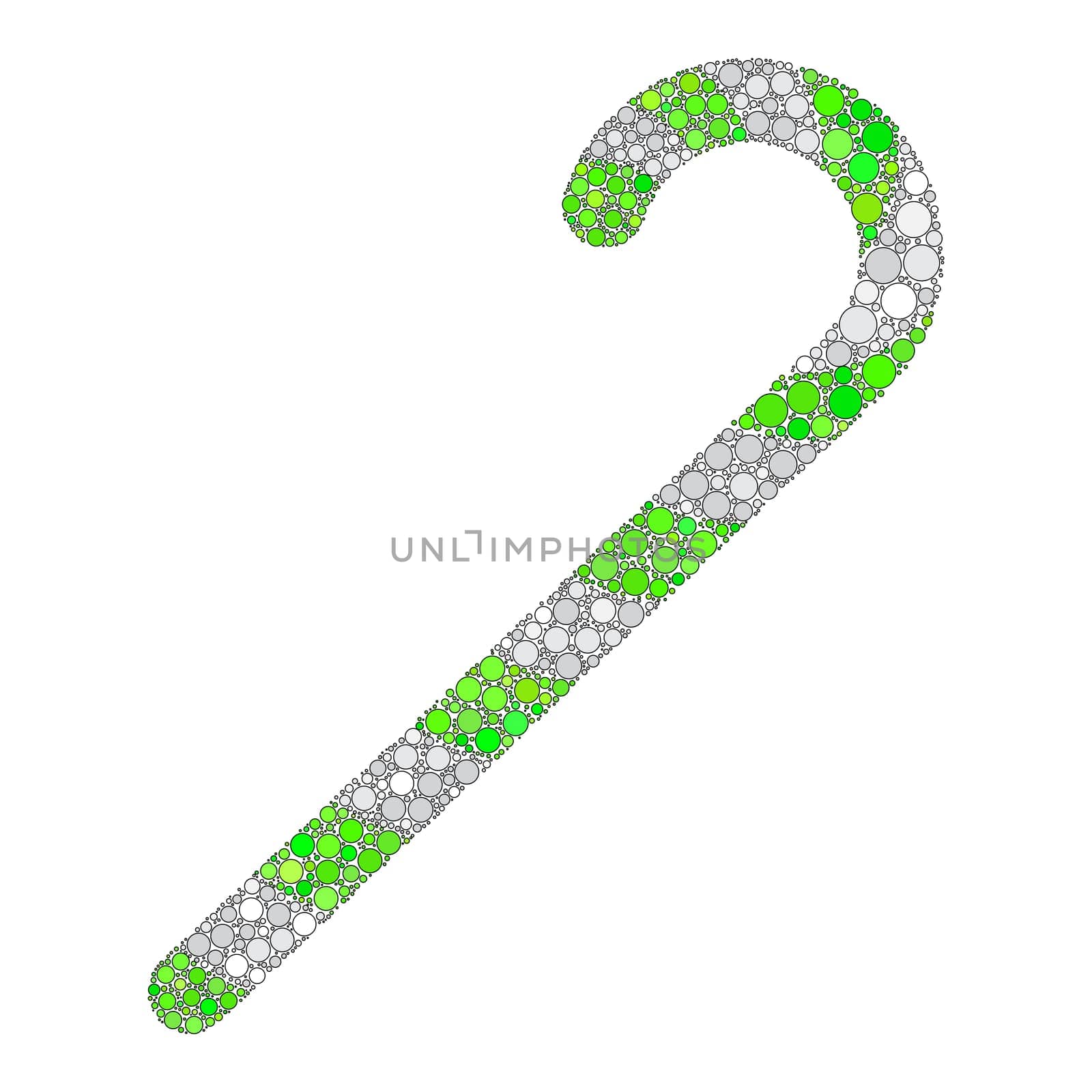 candy cane dot icon isolated on white background