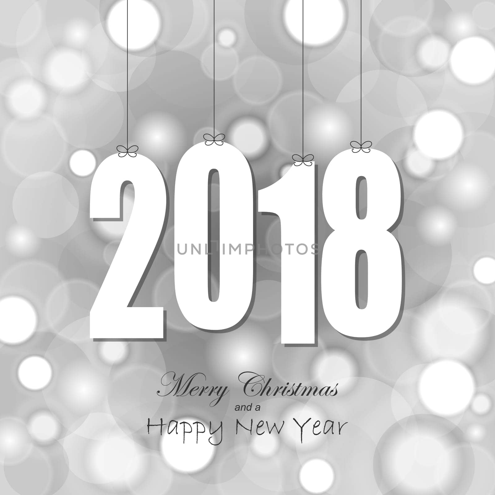 white colored hang tag numbers for New Year 2018