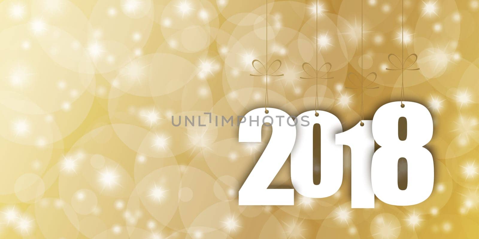 white colored hang tag numbers for New Year 2018