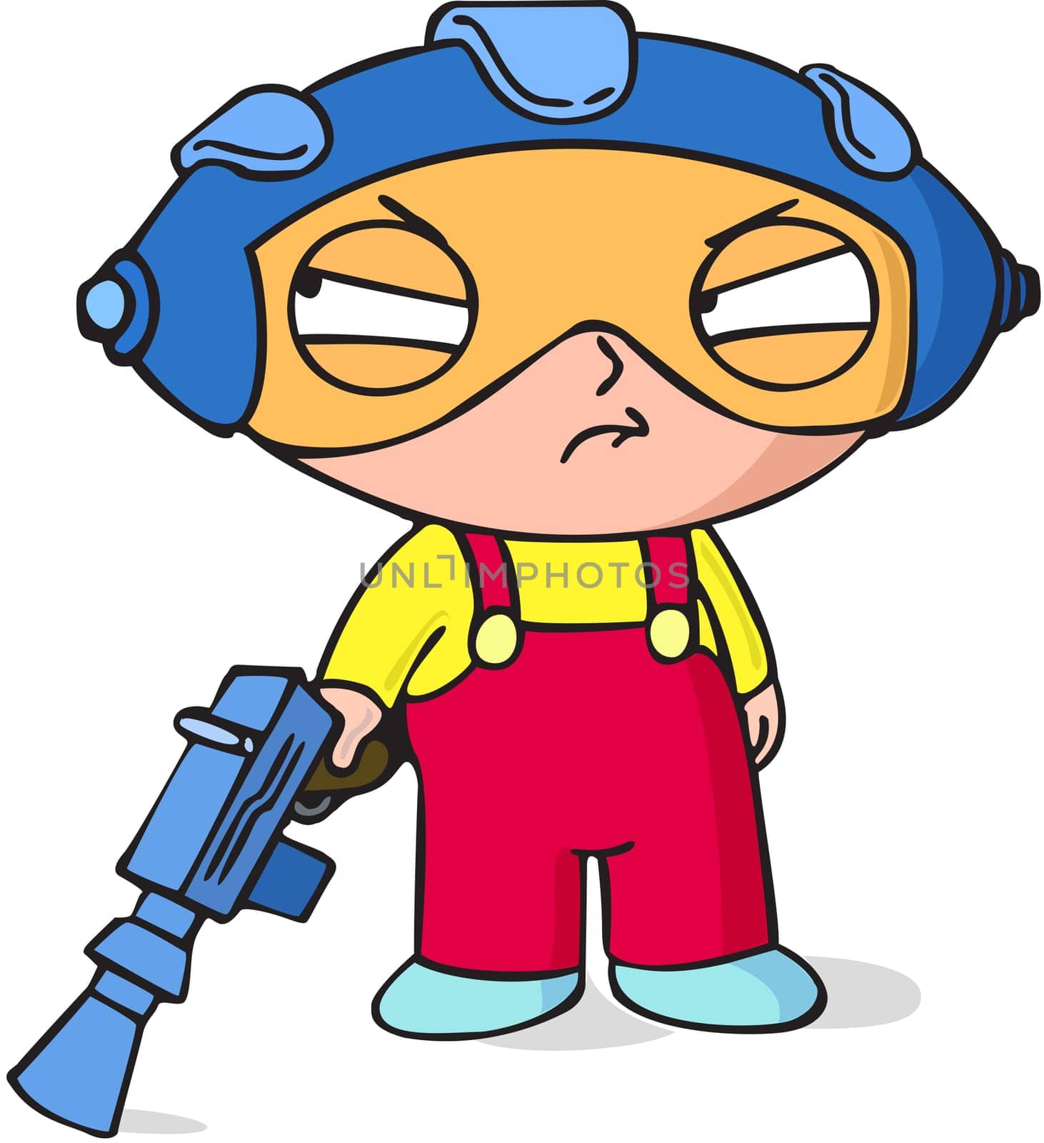 stewie griffin family guy illustration soldier
