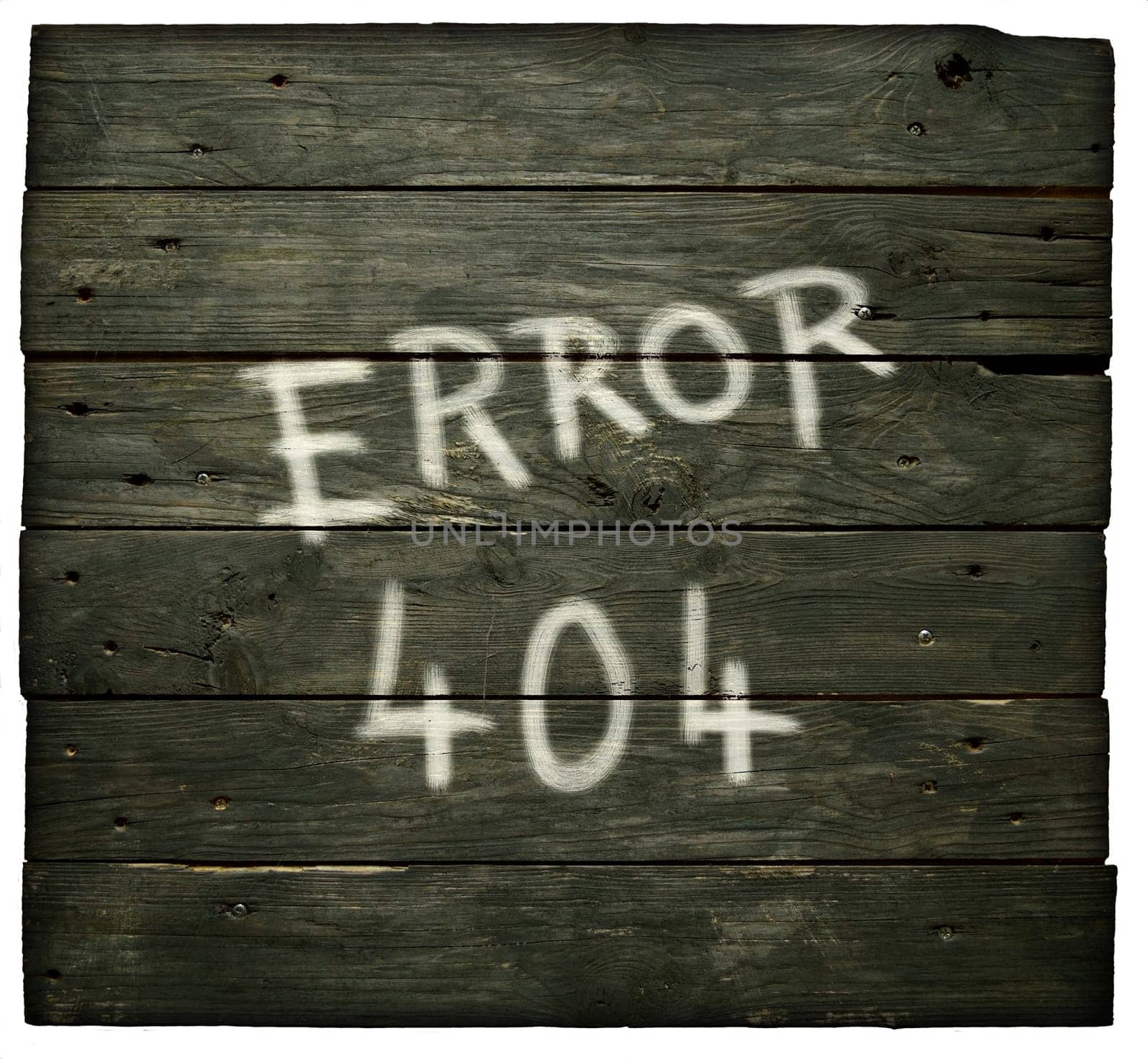 error 404 on old board wall