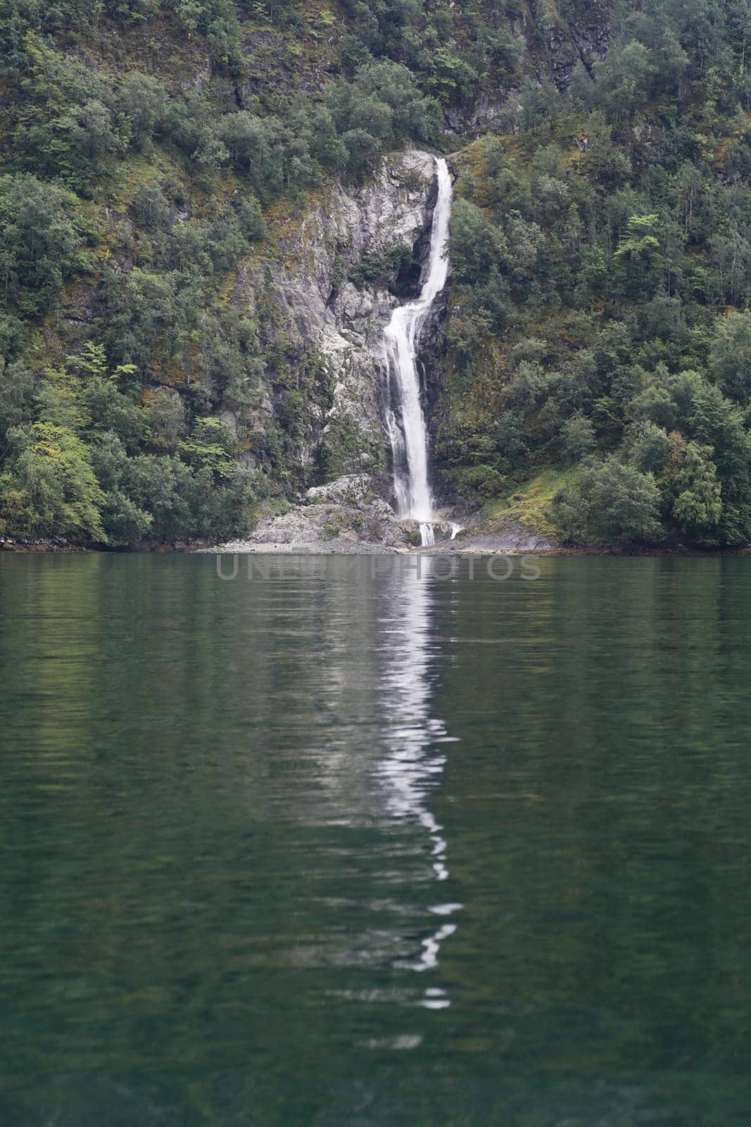 The Unesco Naeroyfjord and the picturesque Aurlandsfjord seen from the water