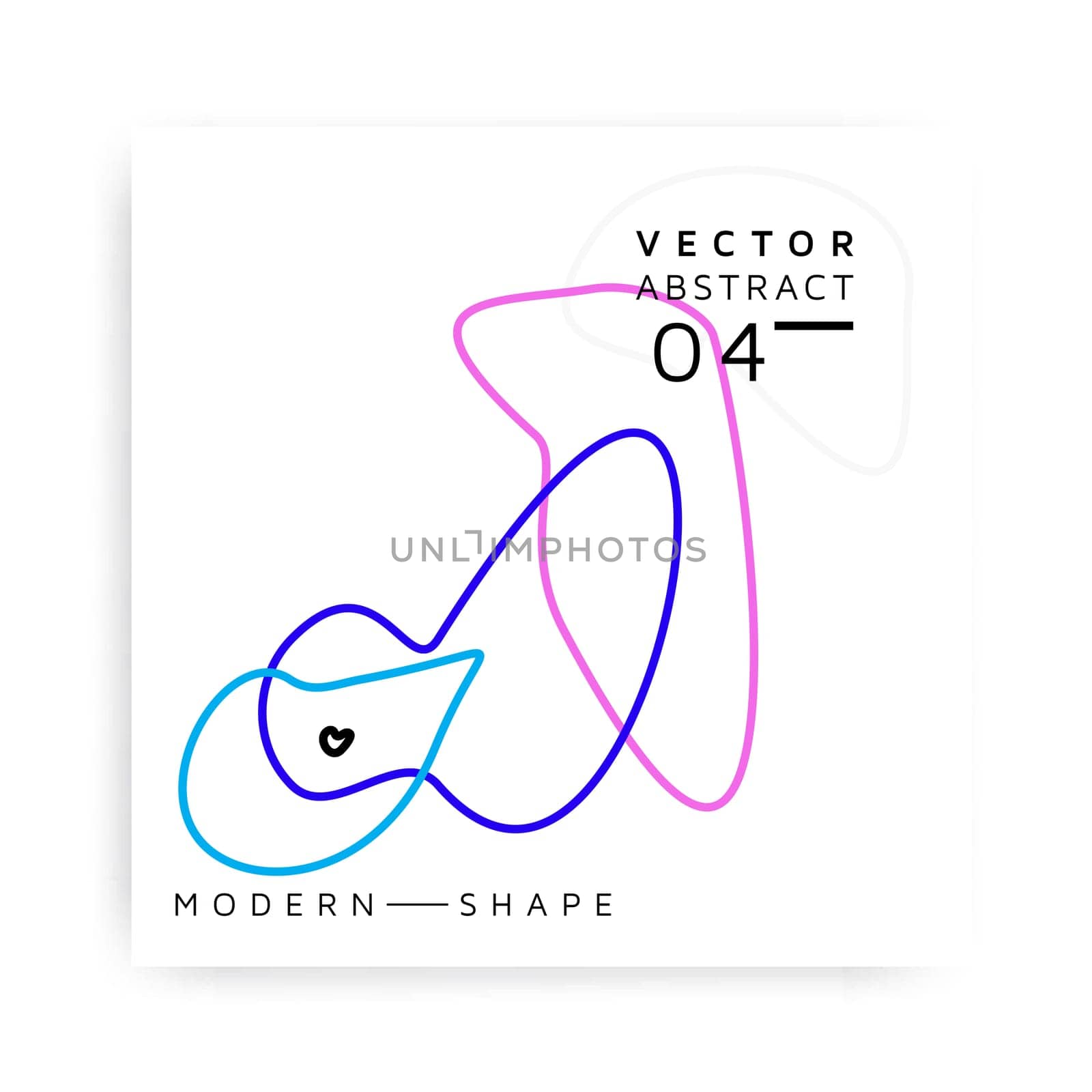 Abstract vector modern shape. Bold colorful design element with gradient blend, liquid bubble