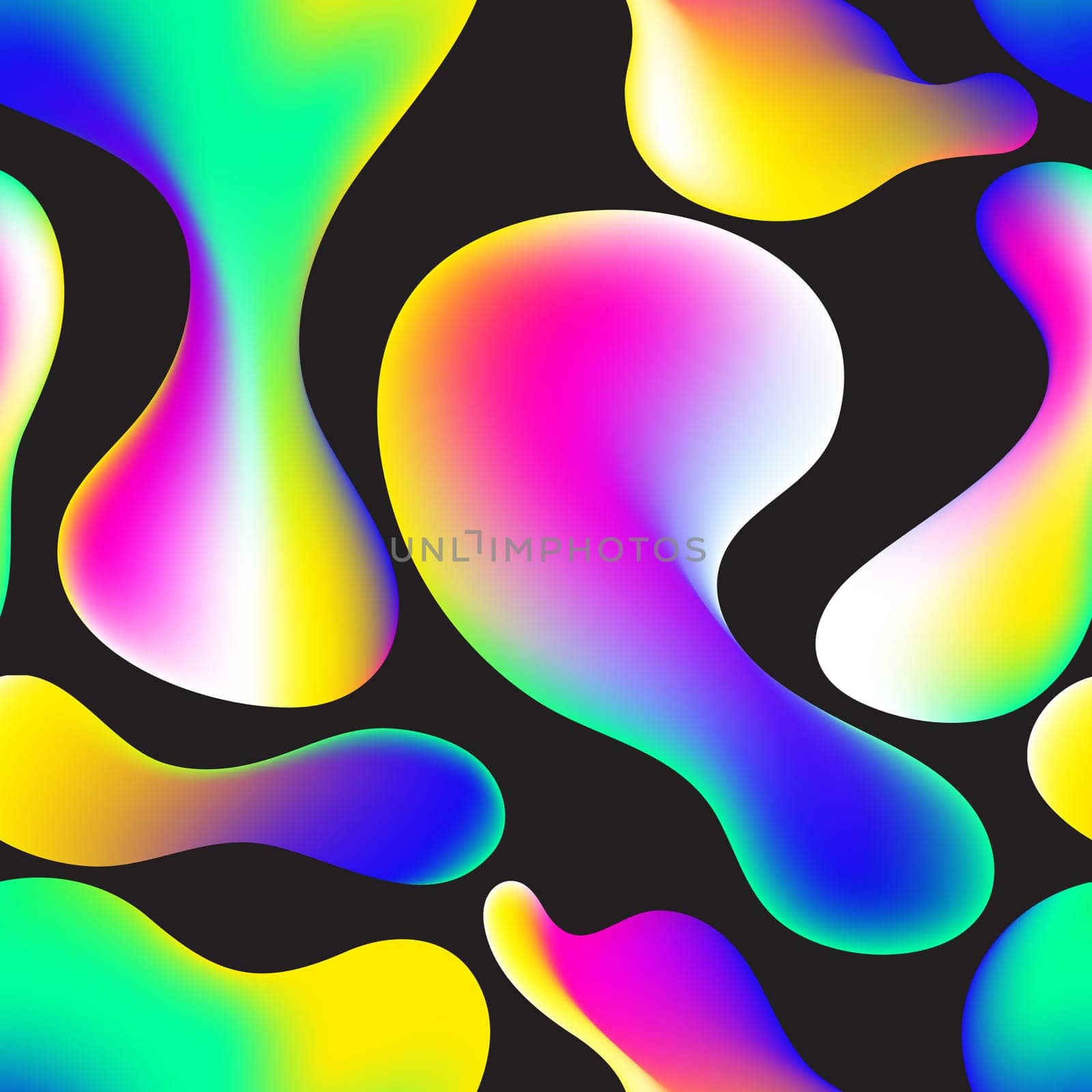 Fluid color seamless pattern modern bold camouflage cover. Colorful bubble shapes motion lamp vector composition. Trendy minimal design