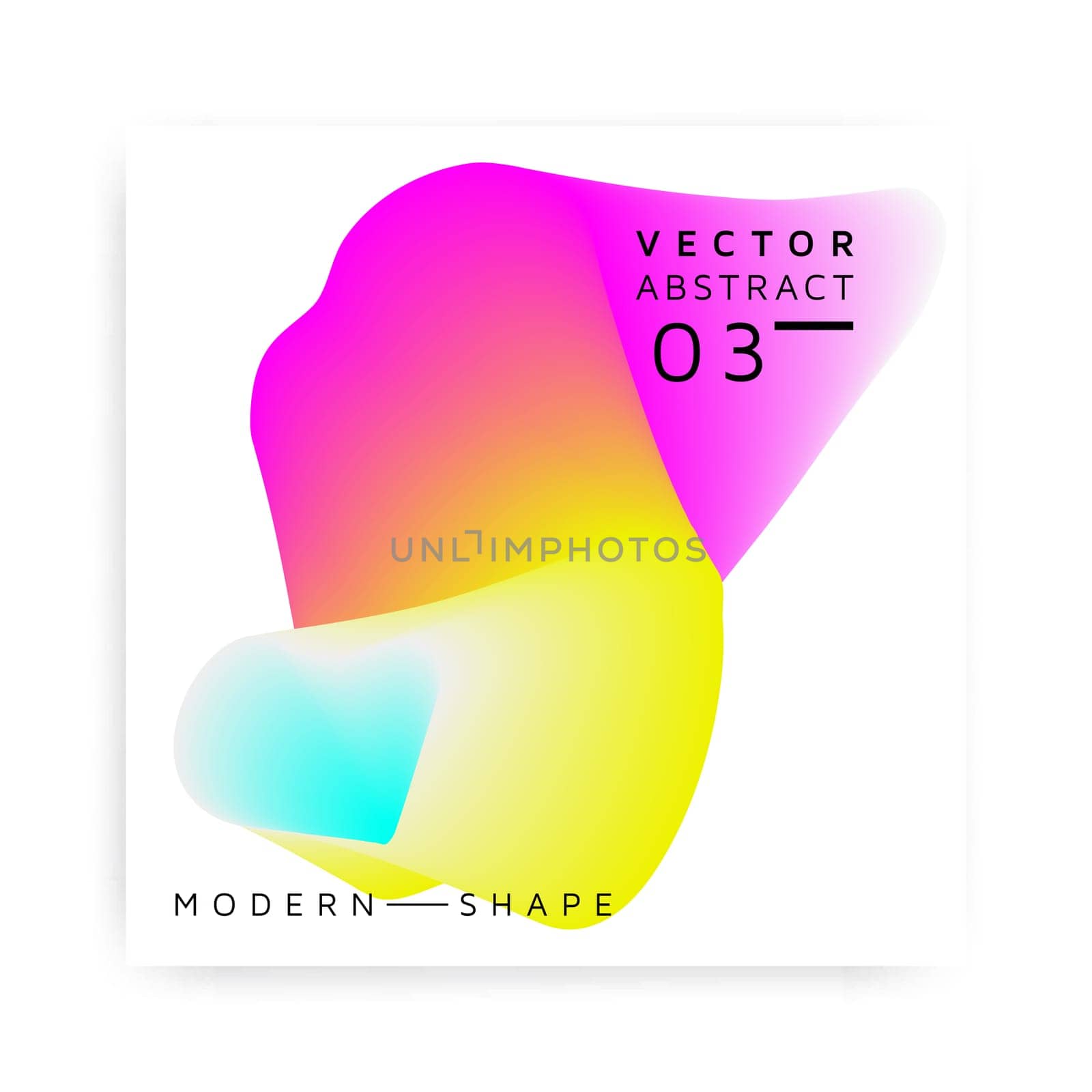 Abstract vector modern shape. Bold colorful design element with gradient blend, liquid bubble