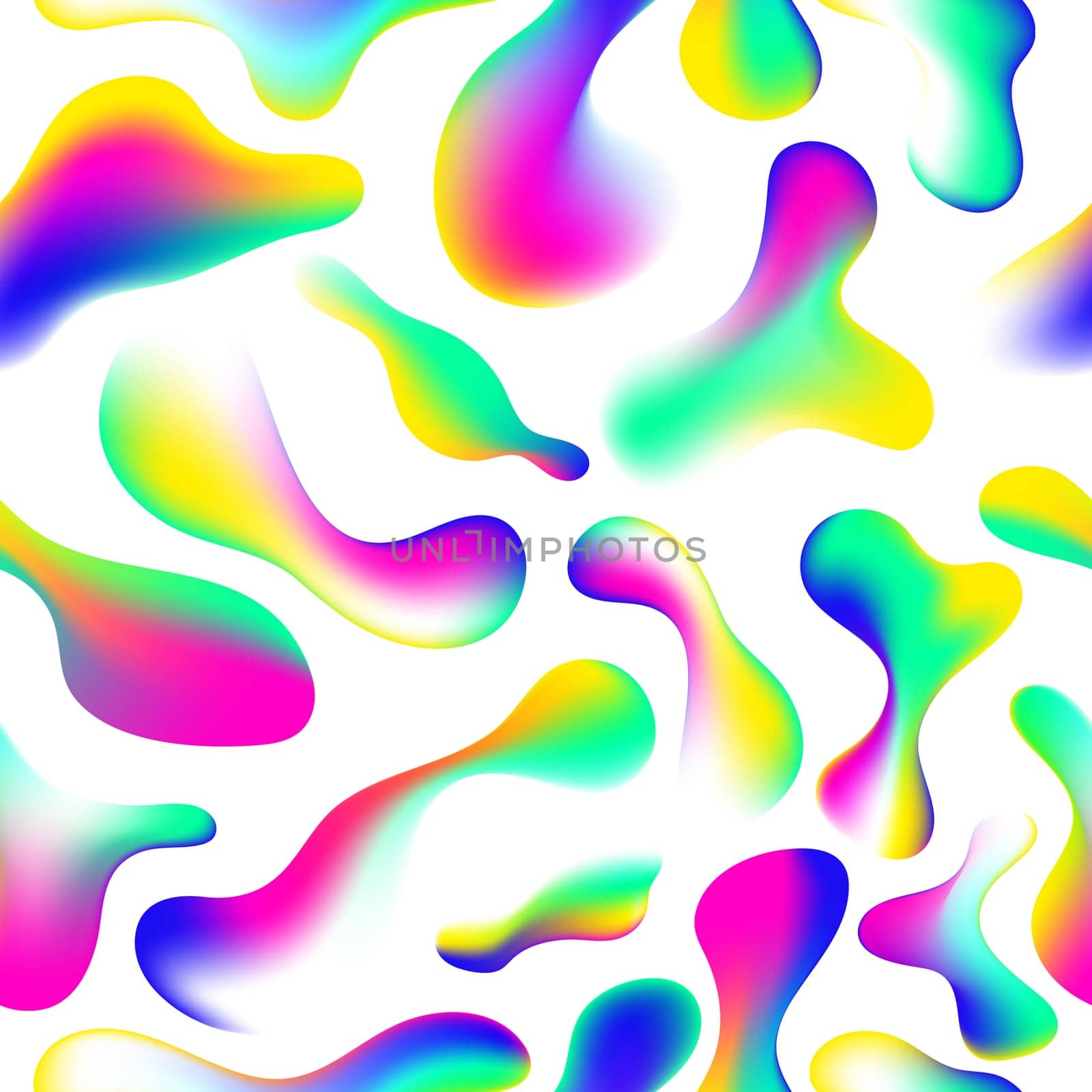 Fluid color seamless pattern modern bold camouflage cover. Colorful bubble shapes motion lamp vector composition. Trendy minimal design