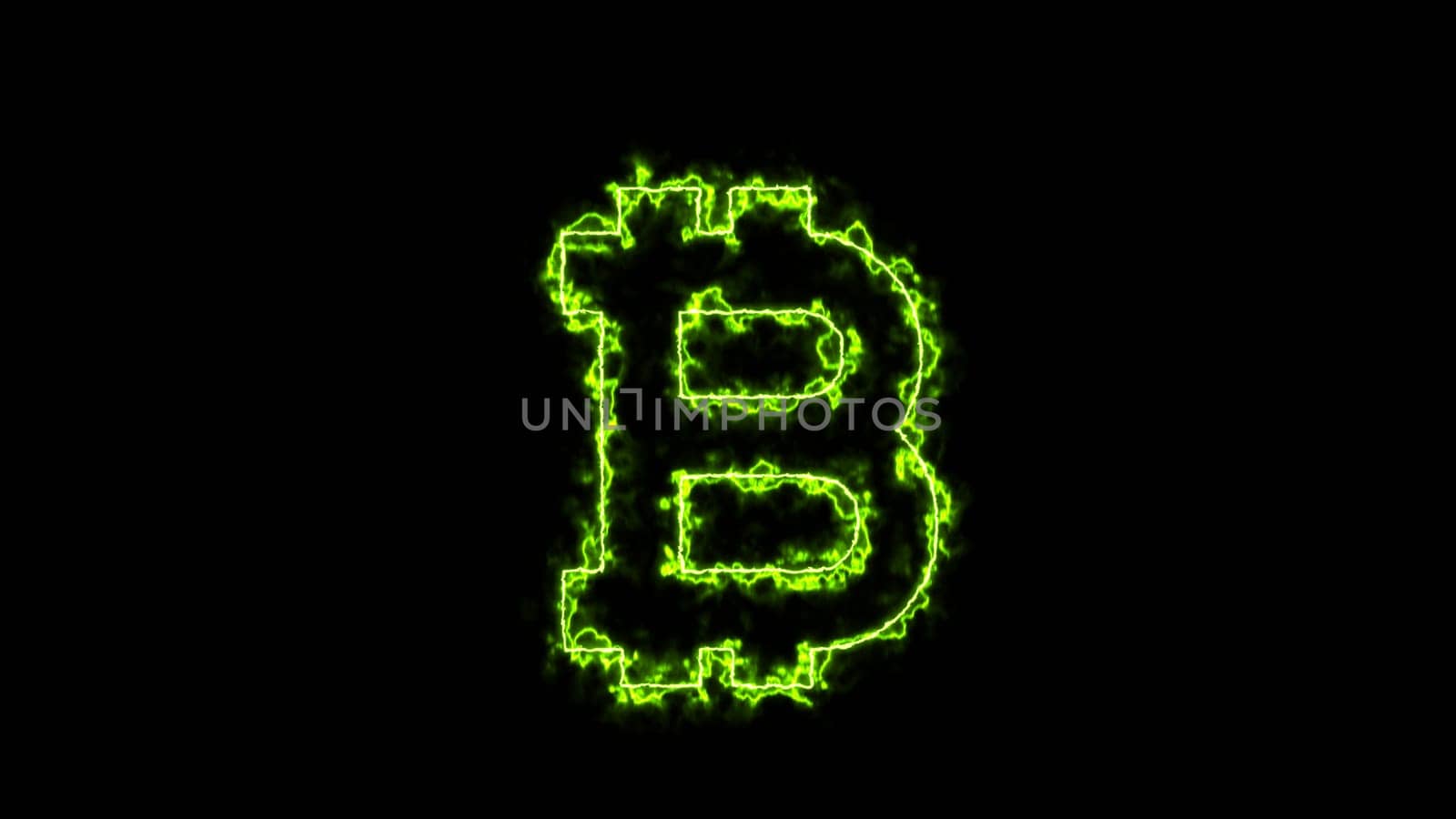 Abstract background with bitcoin sign. 3d rendering