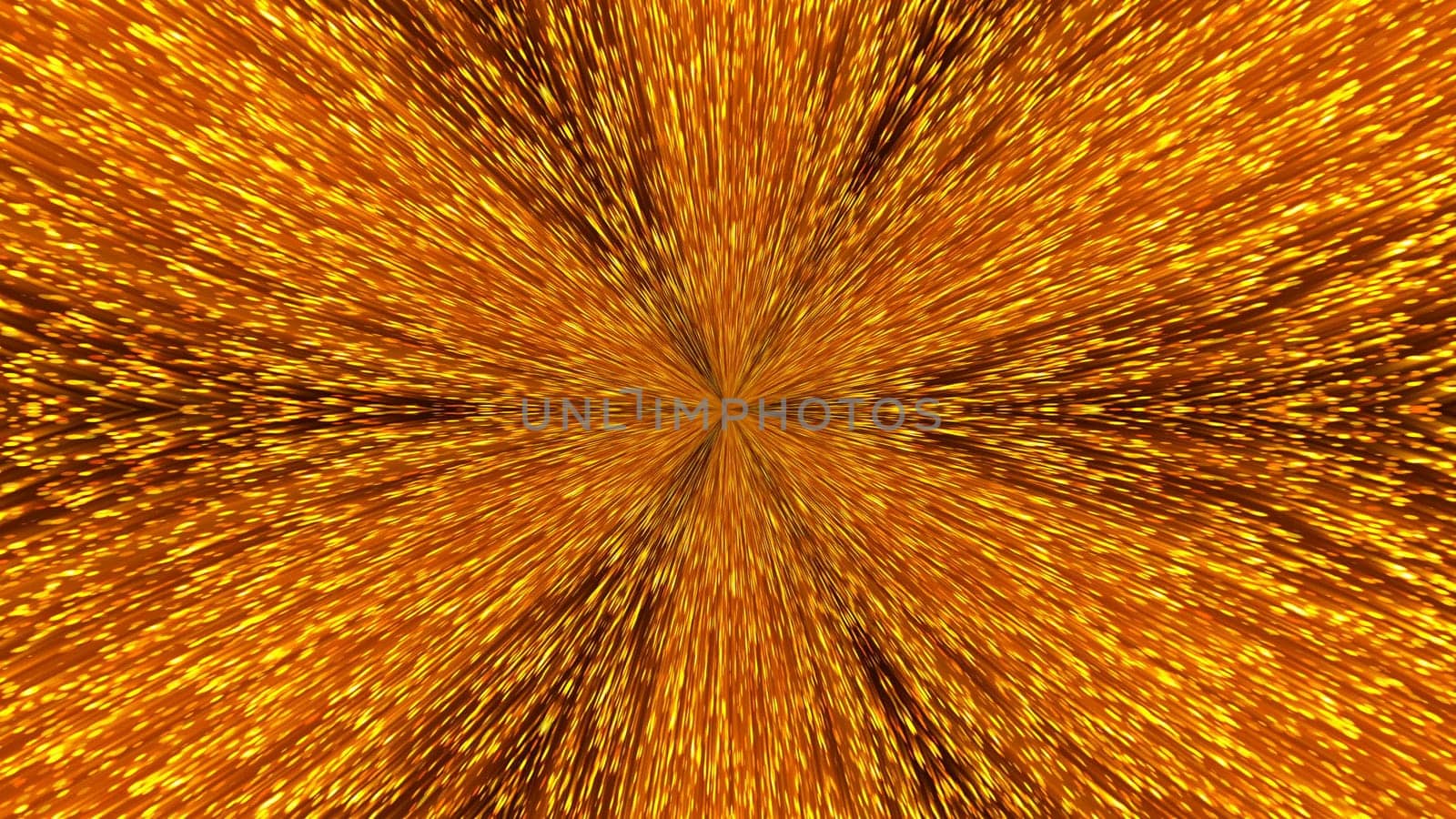 Abstract background with gold kaleidoscope. 3d rendering