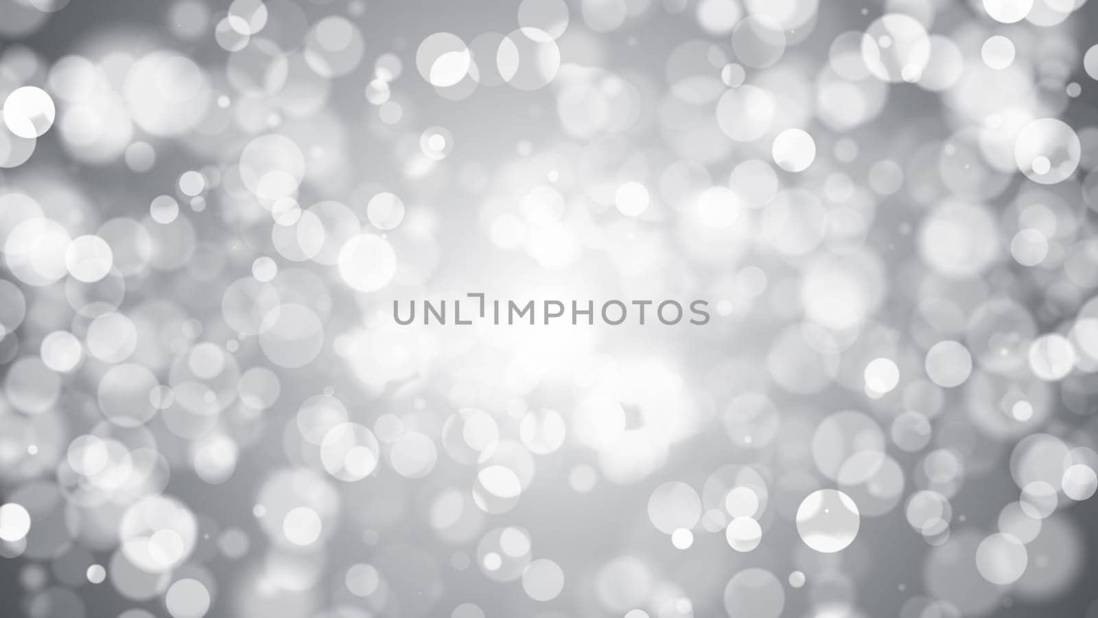 Abstract background with silver bokeh. 3d rendering