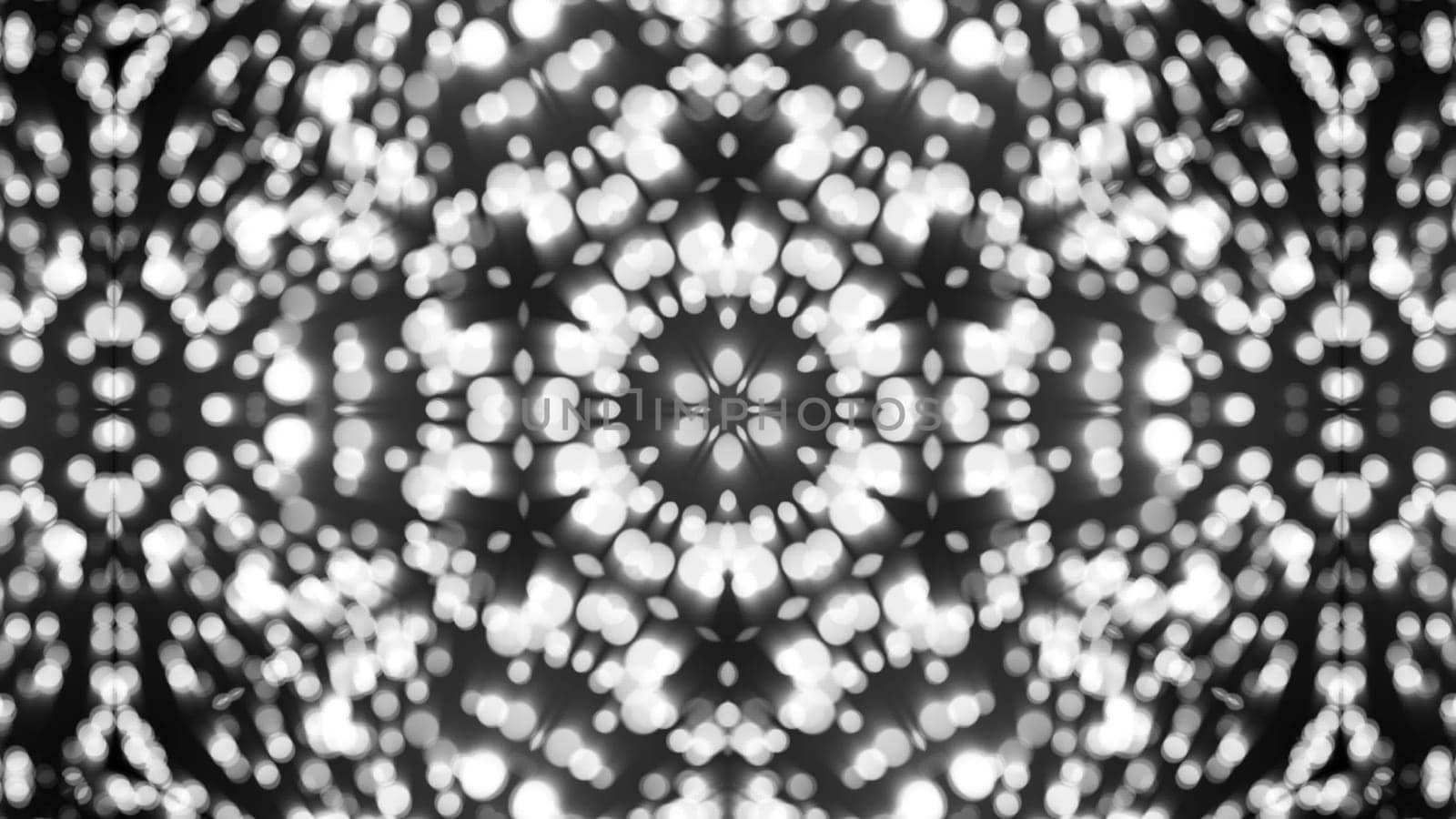 Abstract background with silver kaleidoscope. 3d rendering