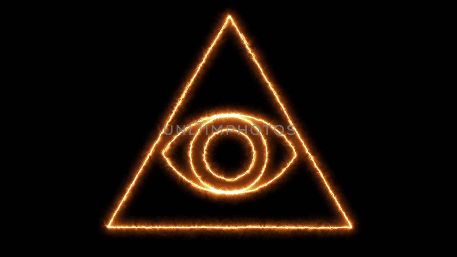 Abstract background with Eye of Providence. 3d rendering