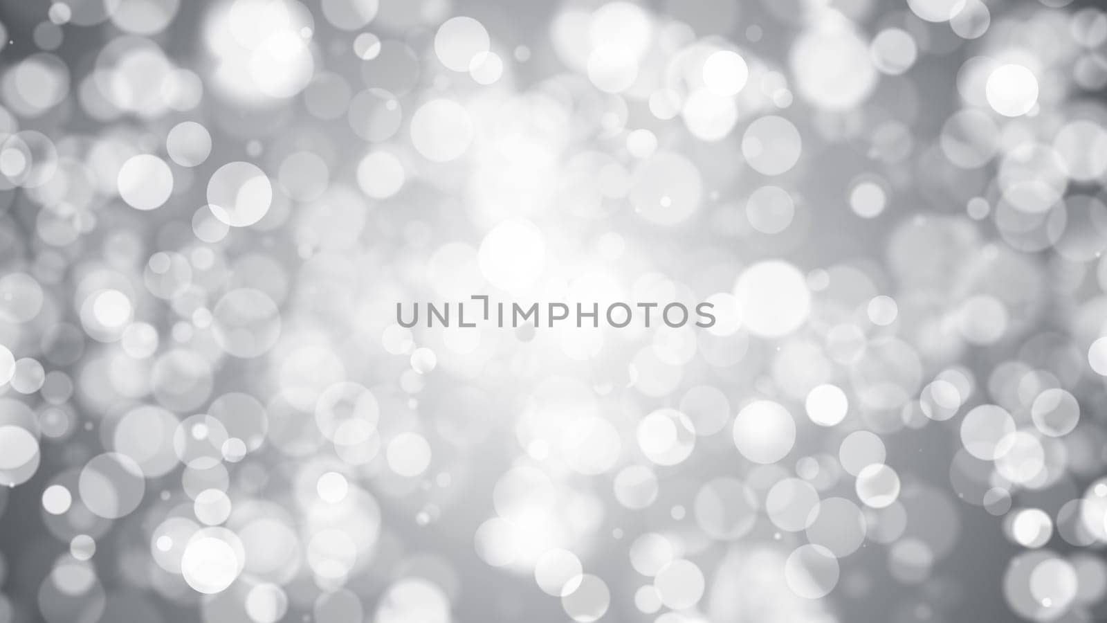 Abstract background with silver bokeh. 3d rendering