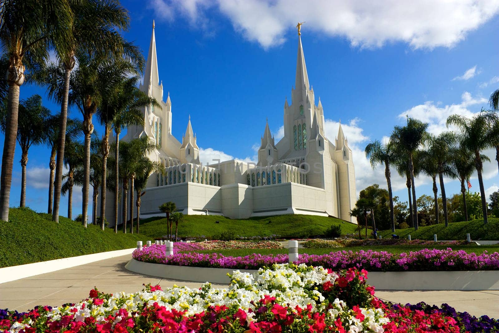 Beautiful Mormon temple in San Diego,California,Usa.
