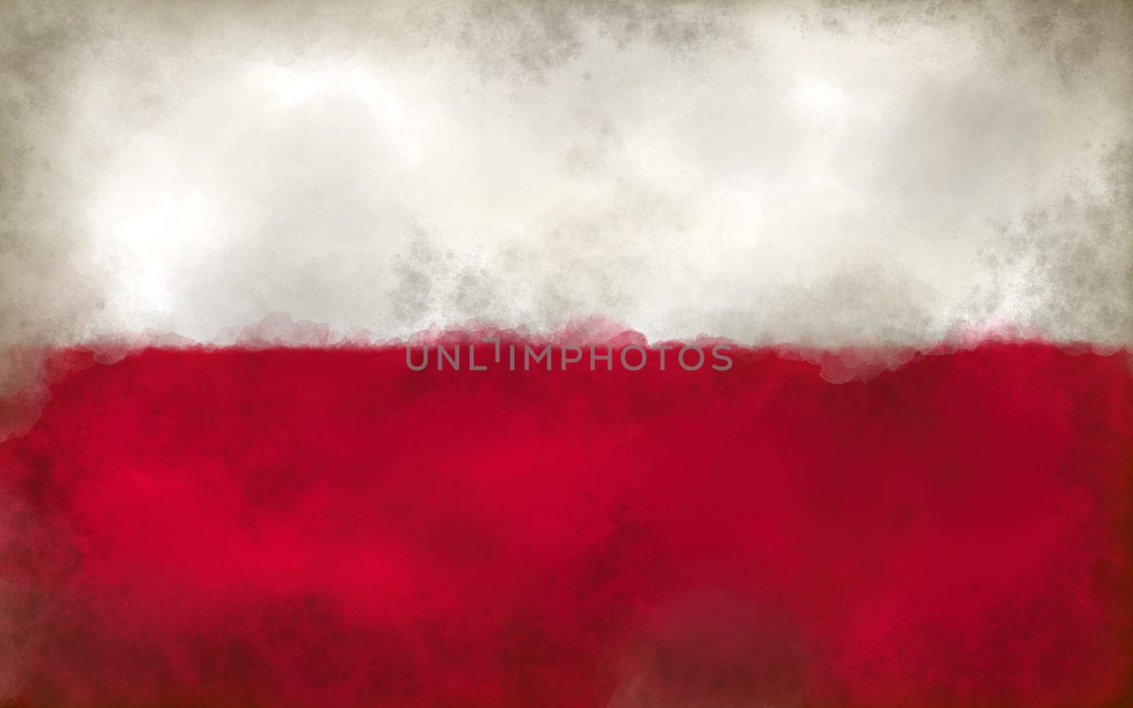 flag of poland on grunge background - illustration