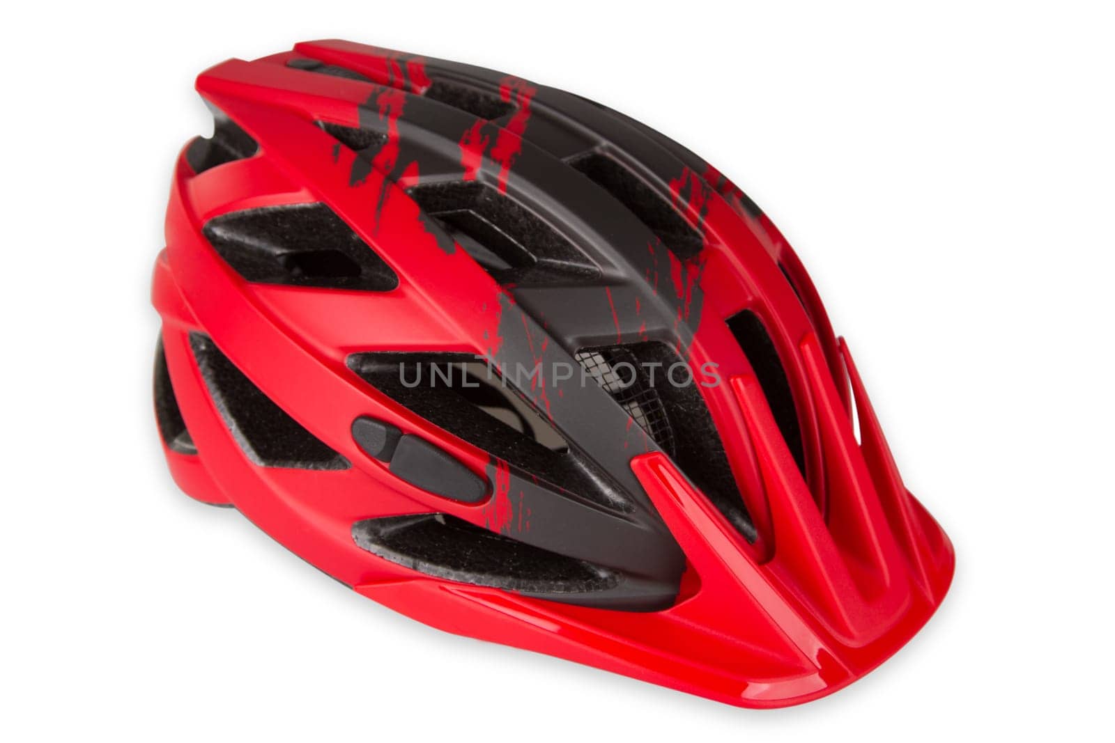 Bicycle helmet exposed on white background