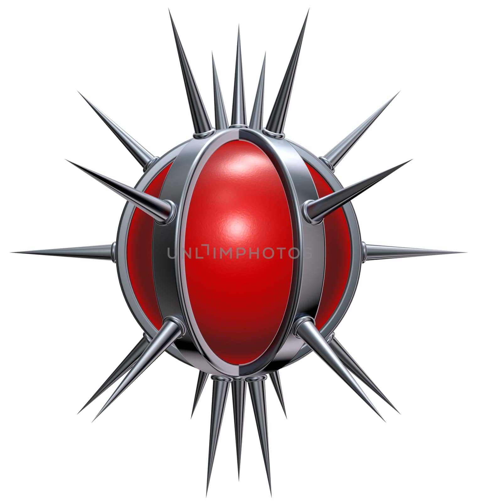 ball with thorns - 3d rendering