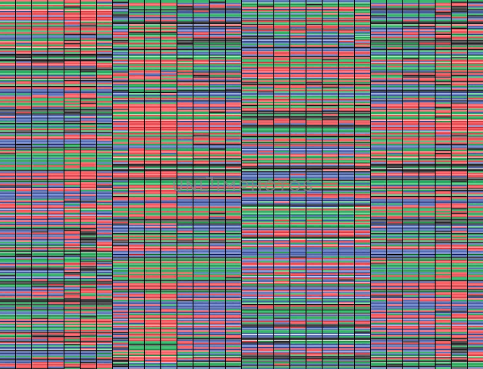 Illustration of a method of colored DNA sequencing.