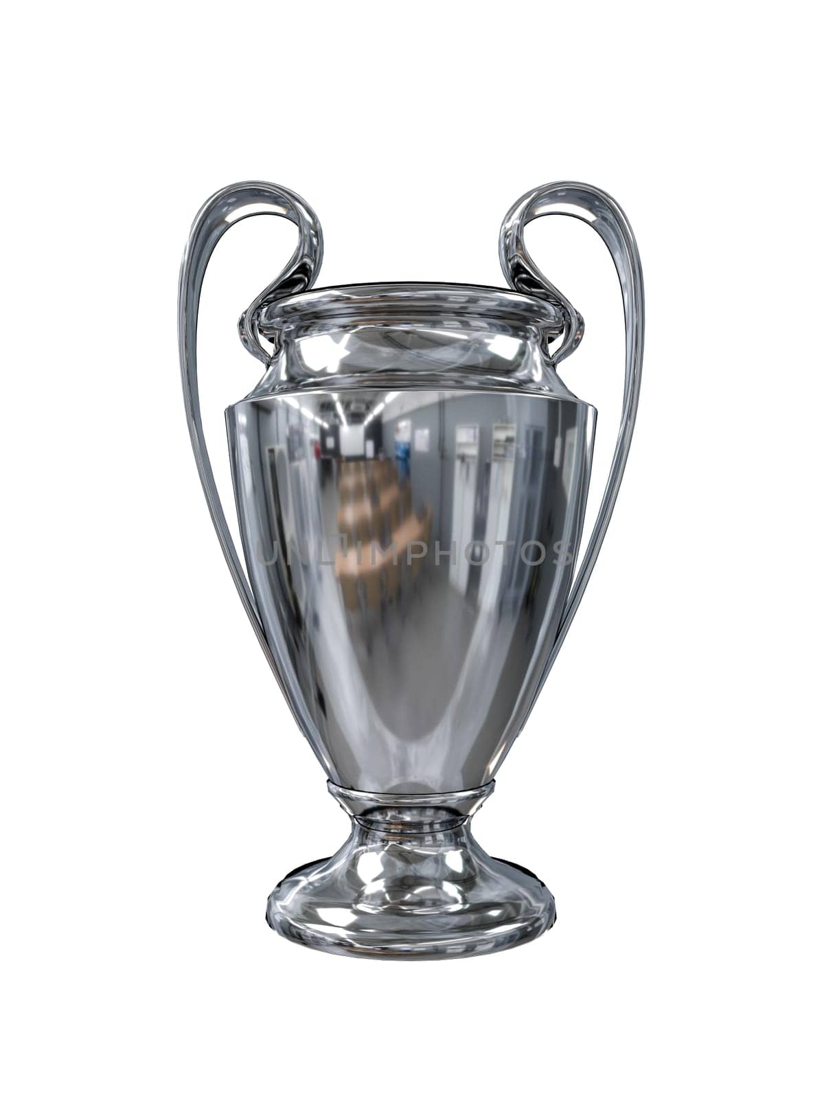 3d illustration of the champions cup isolated on white background