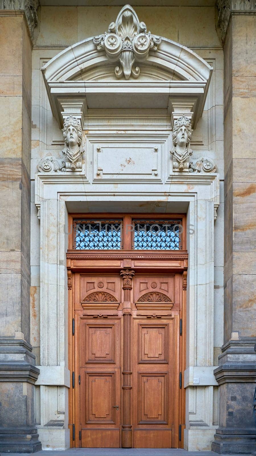 Door of an old house in the historic old town of Dresden