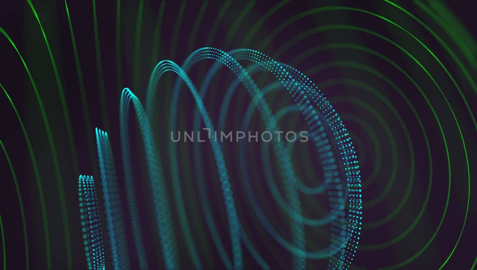 3D Illustration. Abstract image, holographic globe in connection points.