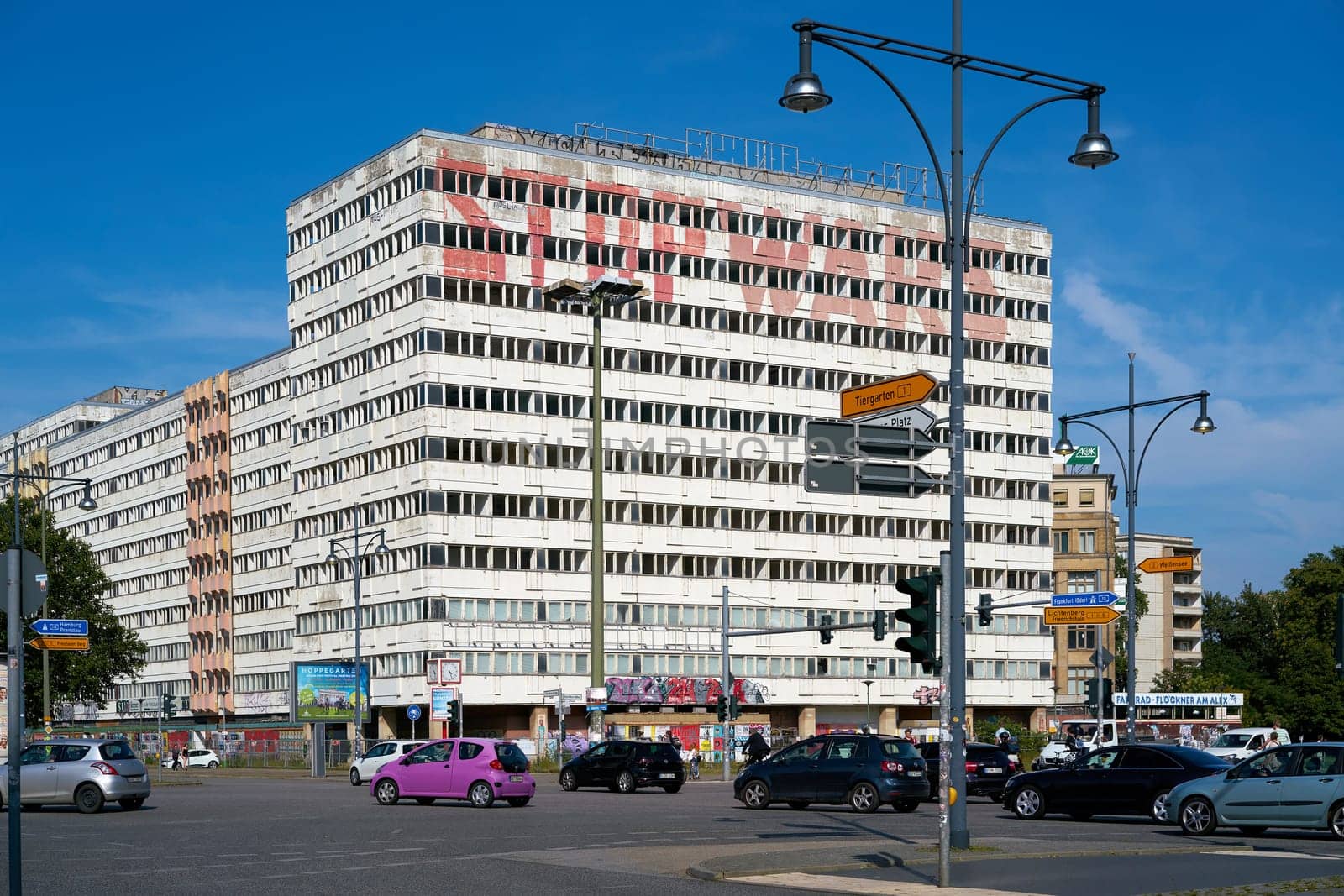 Road junction during rush hour in the city centre of Berlin