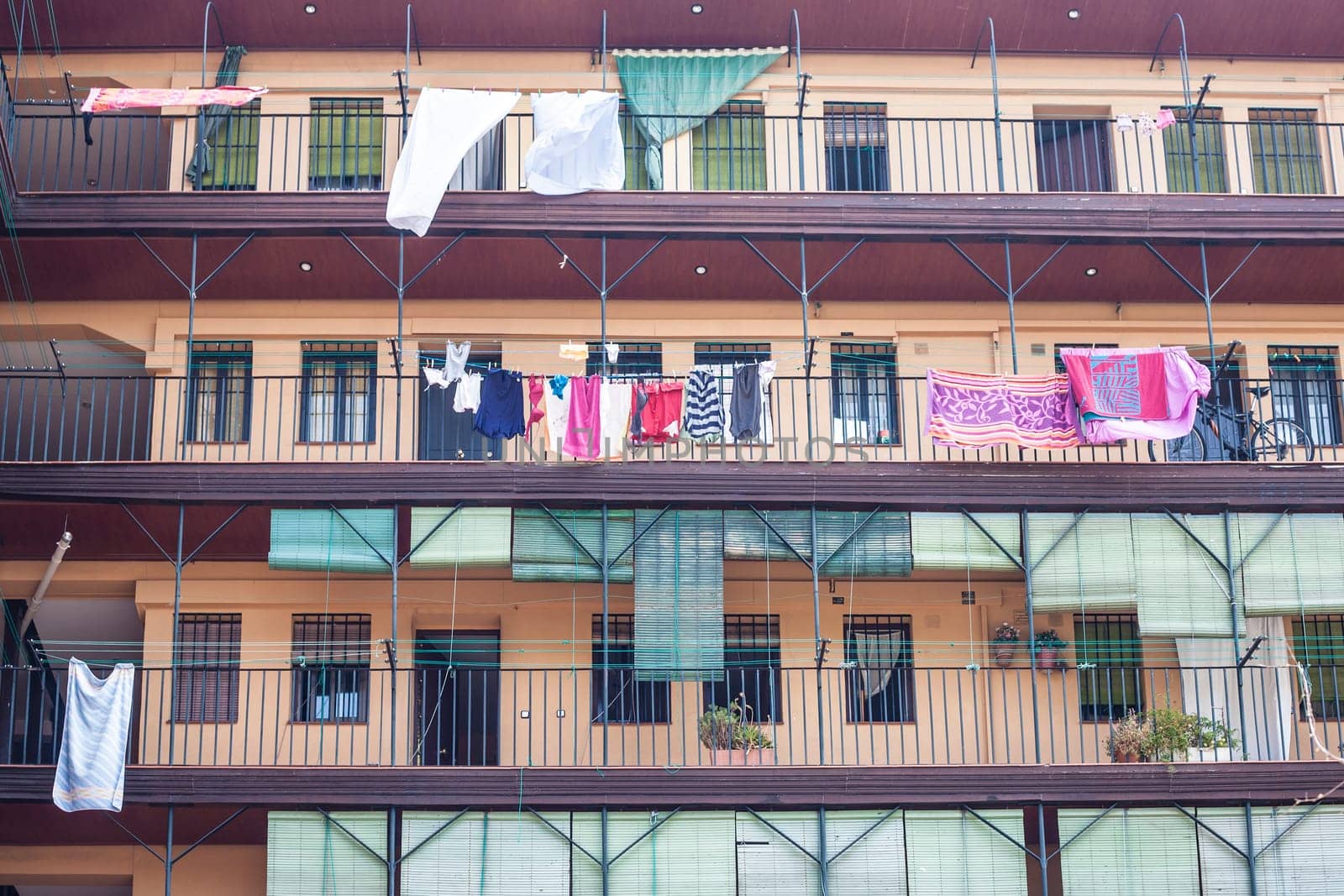 Typical courtyard or corrala of Madrid City, Spain
