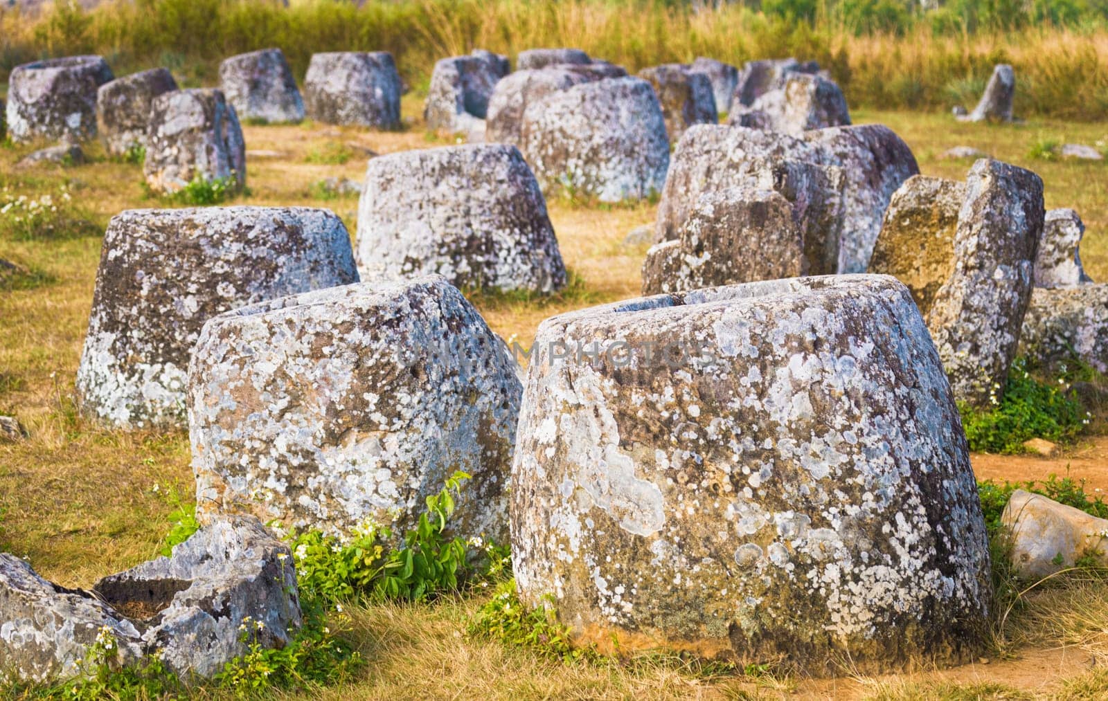 Archaeological landscape The Plain of jars. Laos
