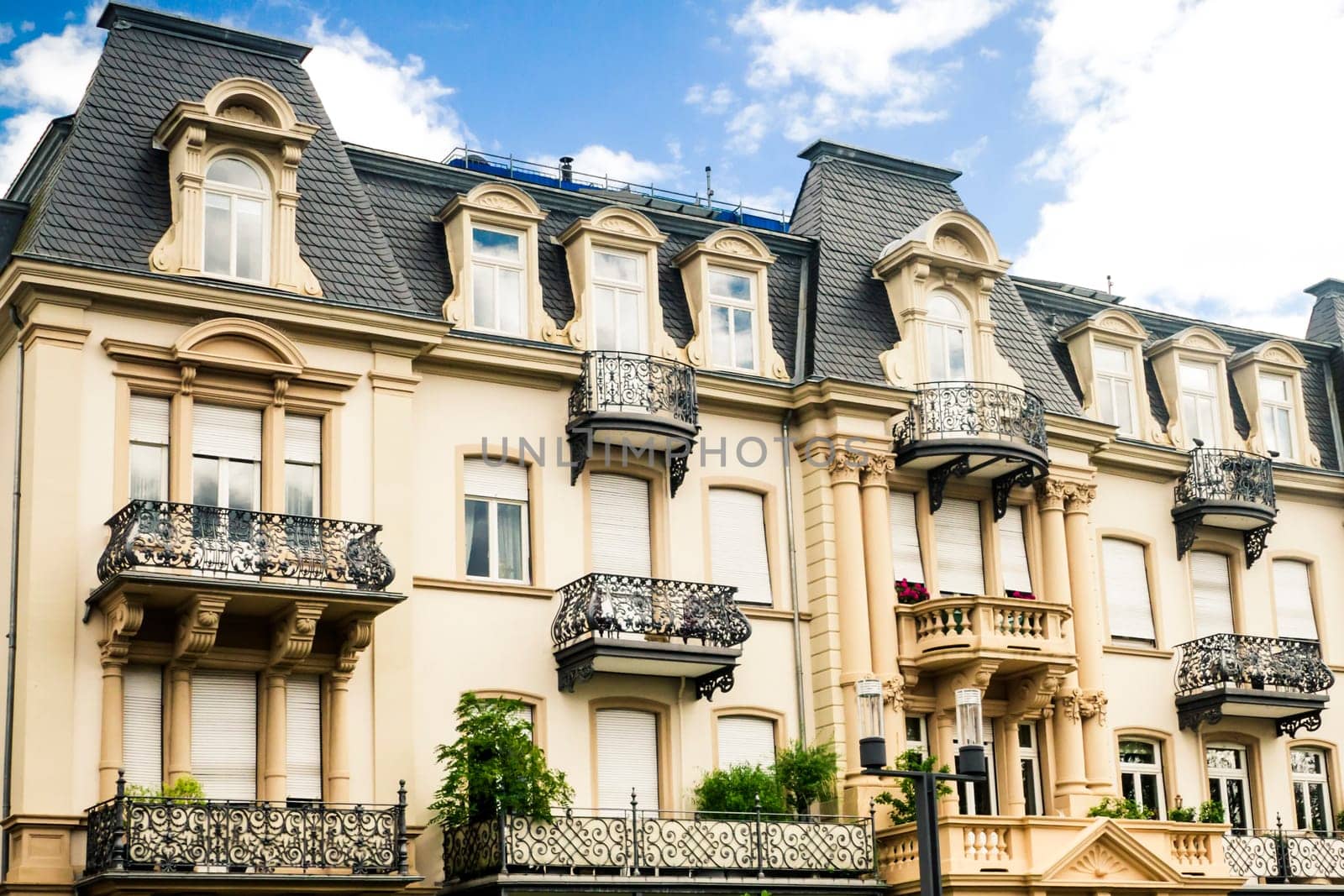 Art Nouveau architecture - detail of the façade of an Art Nouveau villa in Bad Nauheim