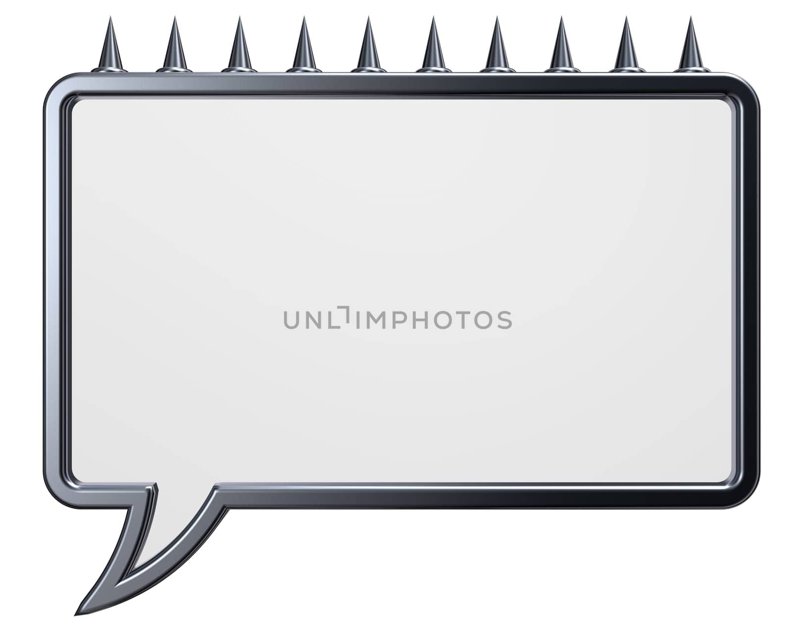 speech bubble with spikes - 3d rendering