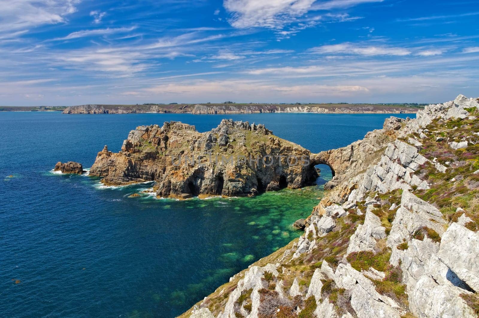 Coast at Pointe de Dinan in Brittany - coast on Pointe de Dinan in Brittany,France