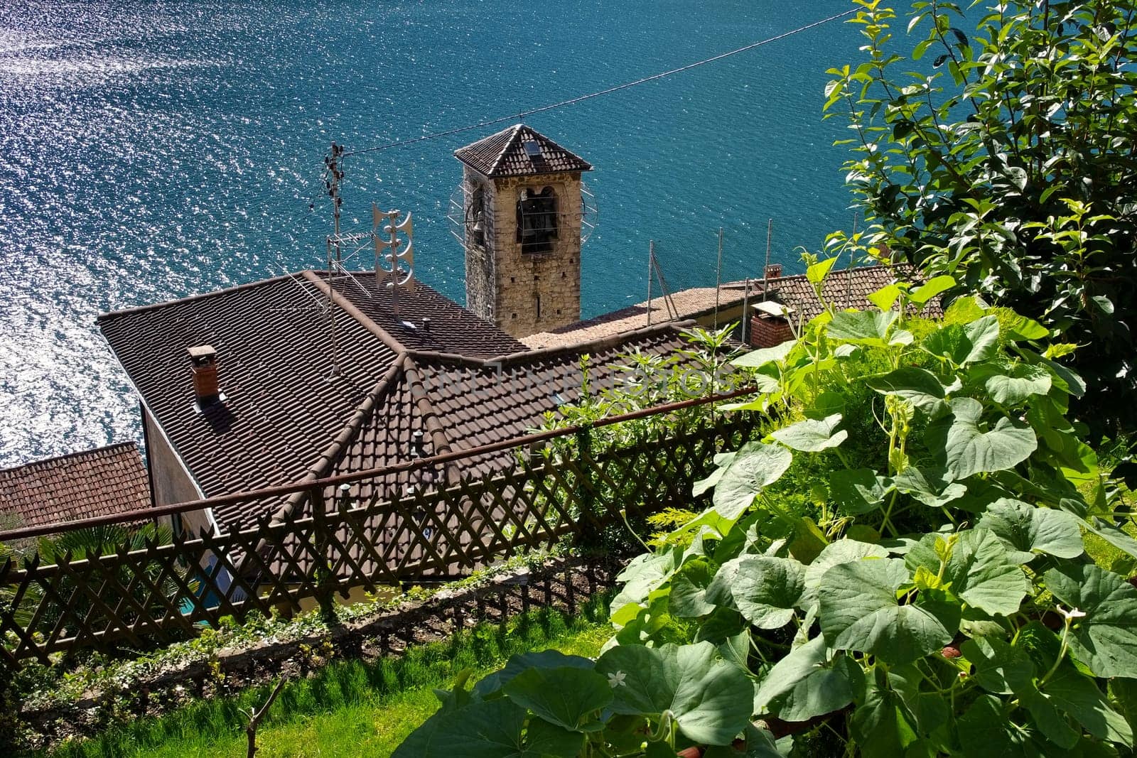 Gandria small fishing village on Lake Lugano,Switzerland - Gandria small village on Lake Lugano,Switzerland