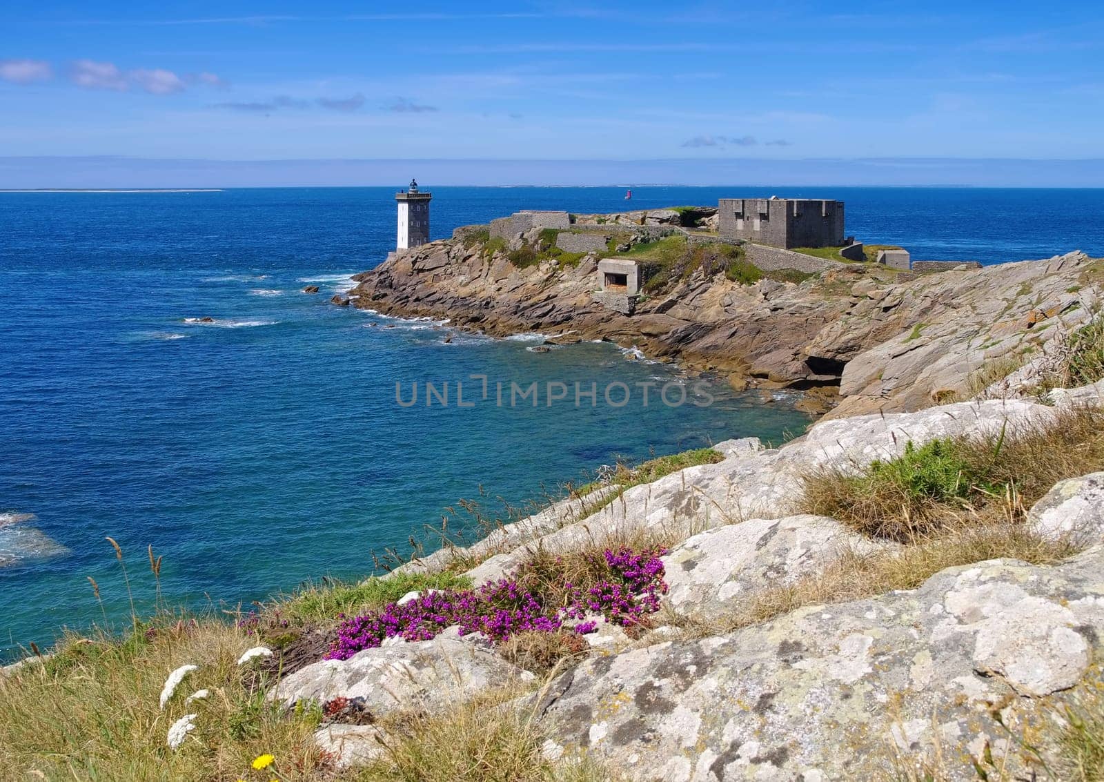 Kermorvan lighthouse in Brittany - Kermorvan lighthouse in Brittany,France