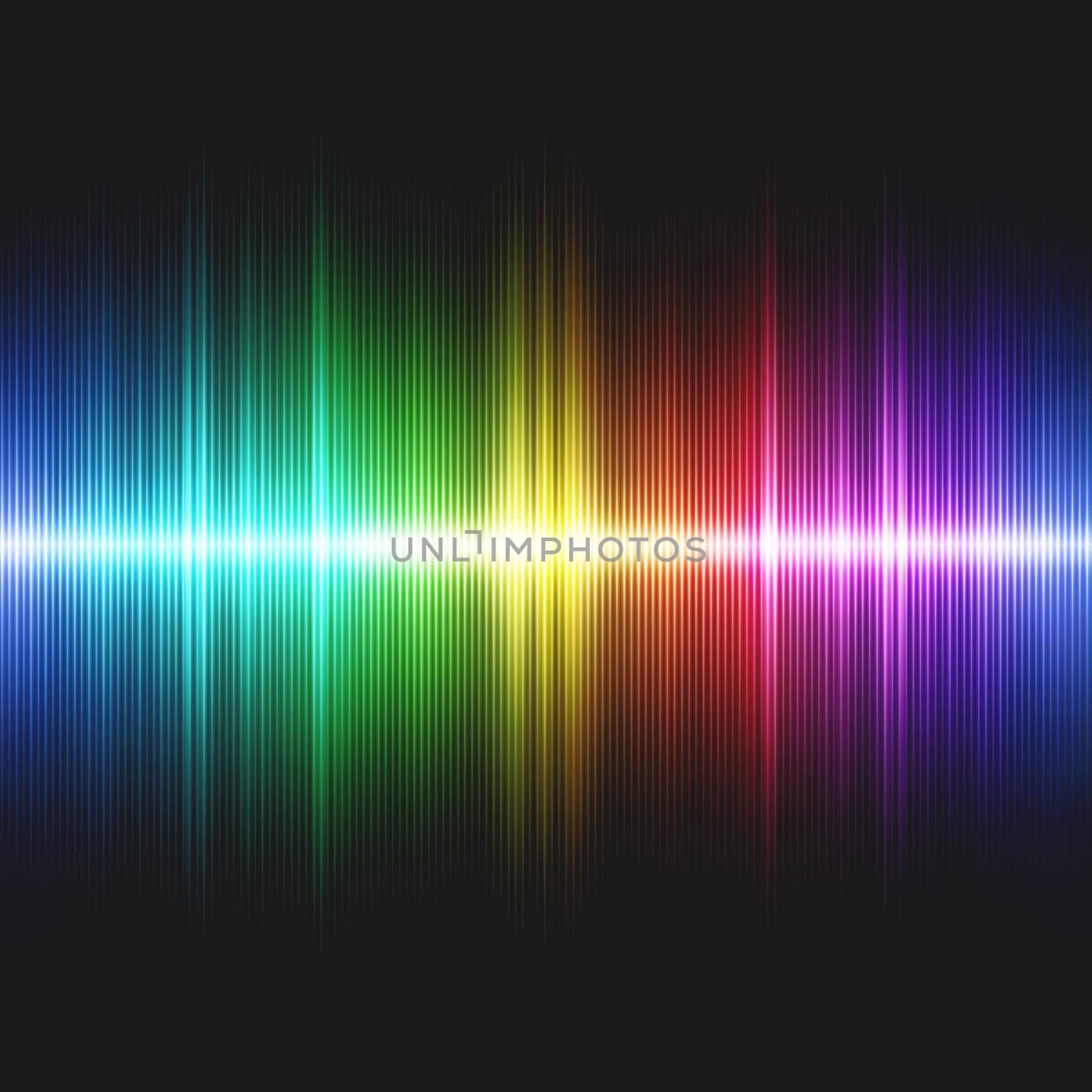 Illustration of colorful sound waves. 2D seamless image.