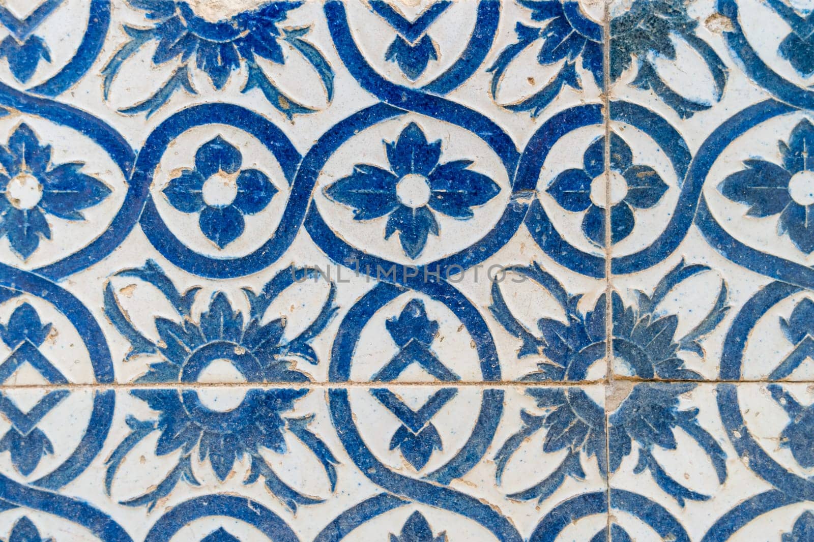Vintage spanish tiles background.
