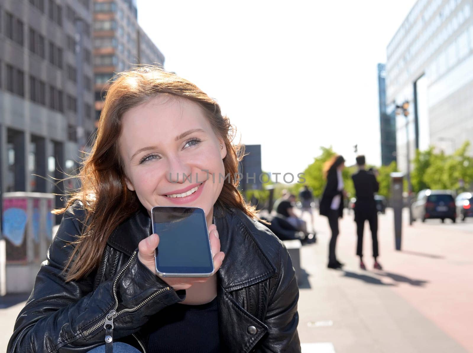 Woman with smartphone