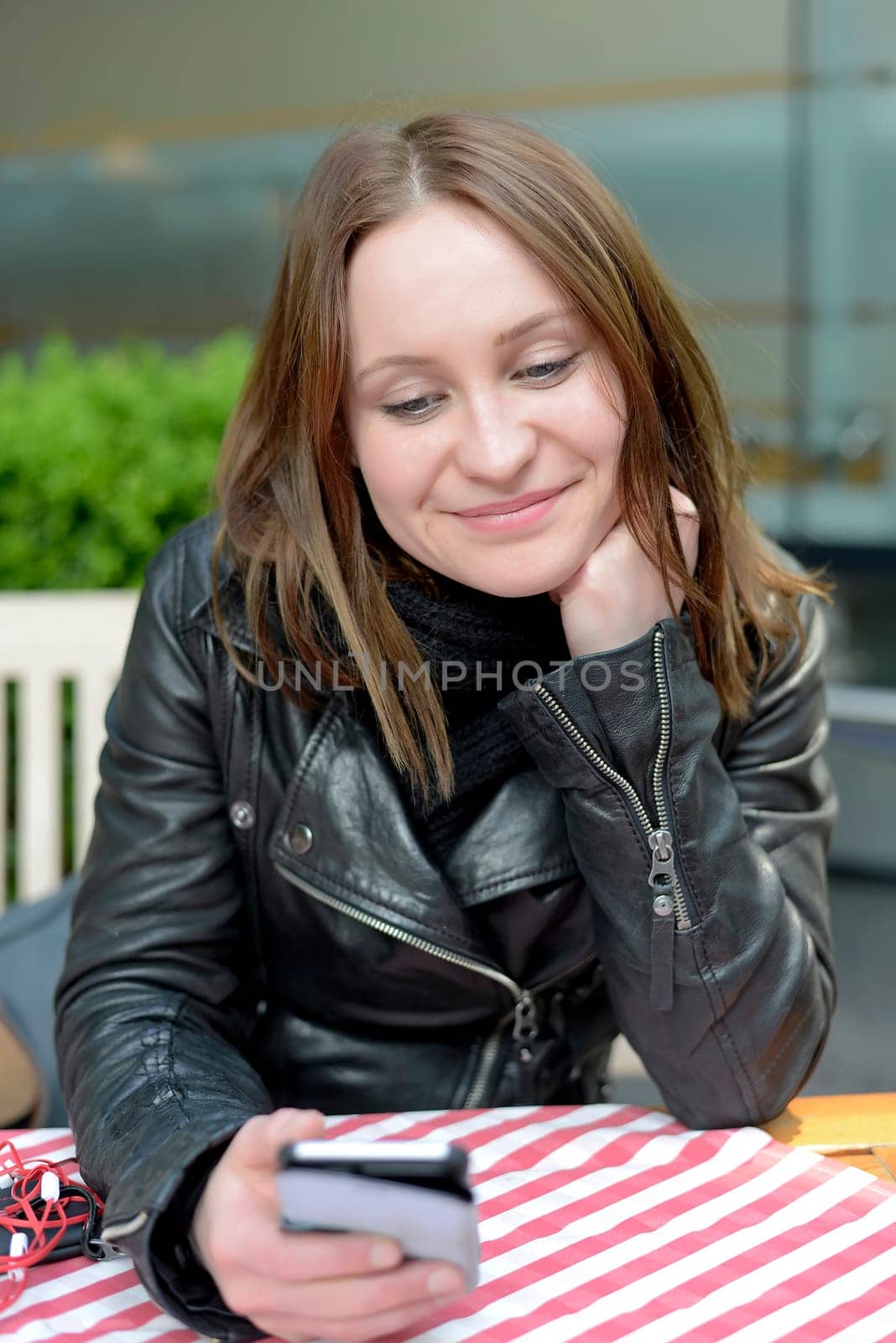Woman with smartphone