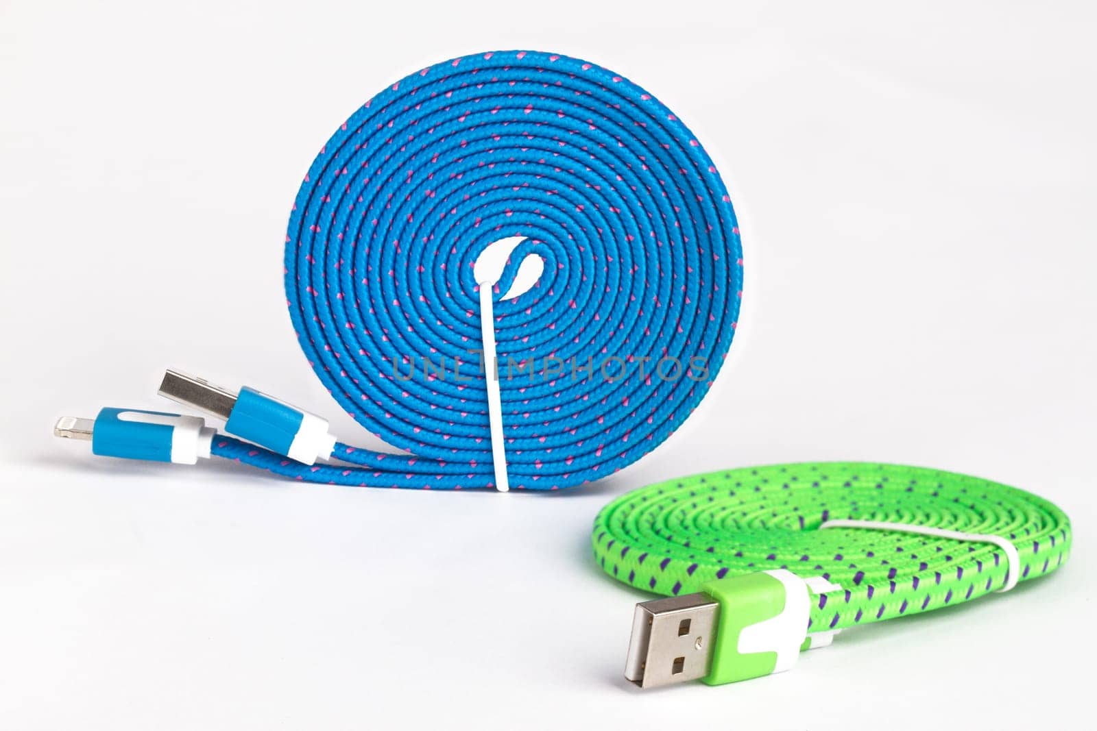 USB cable on a bright background
