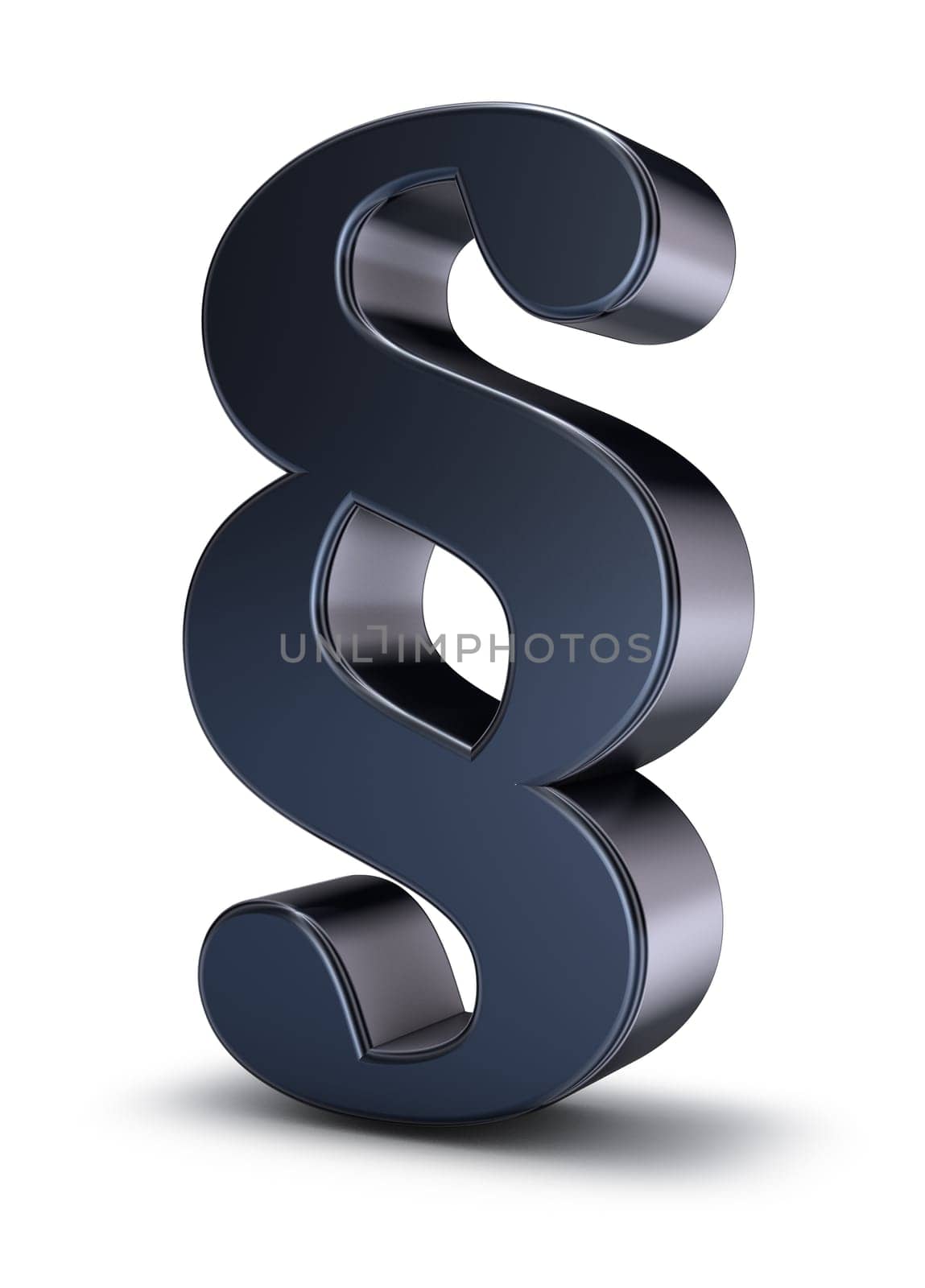 paragraph symbol on white background - 3d rendering