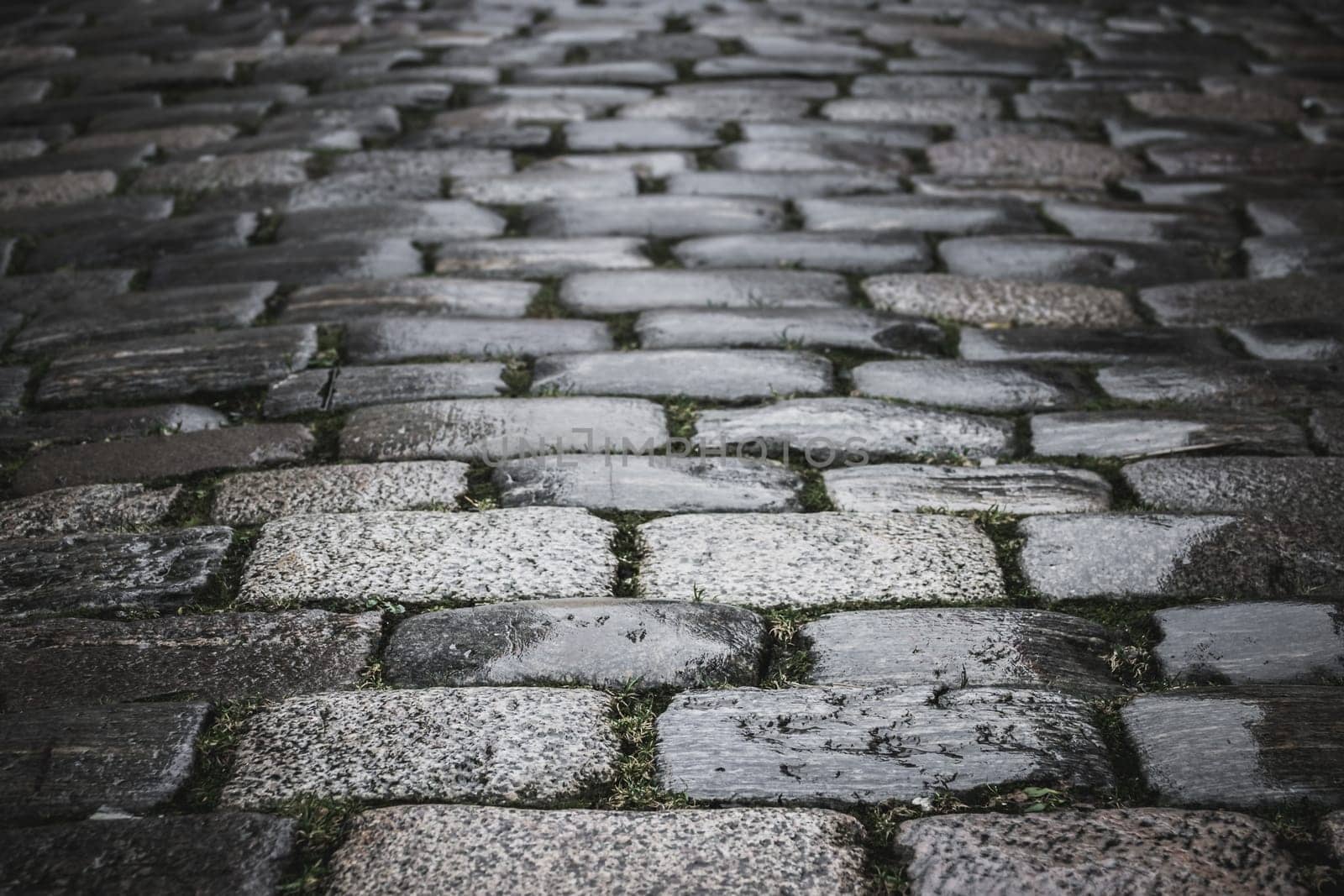 Pattern of a black and white cobblestones that can be used as background or overlay