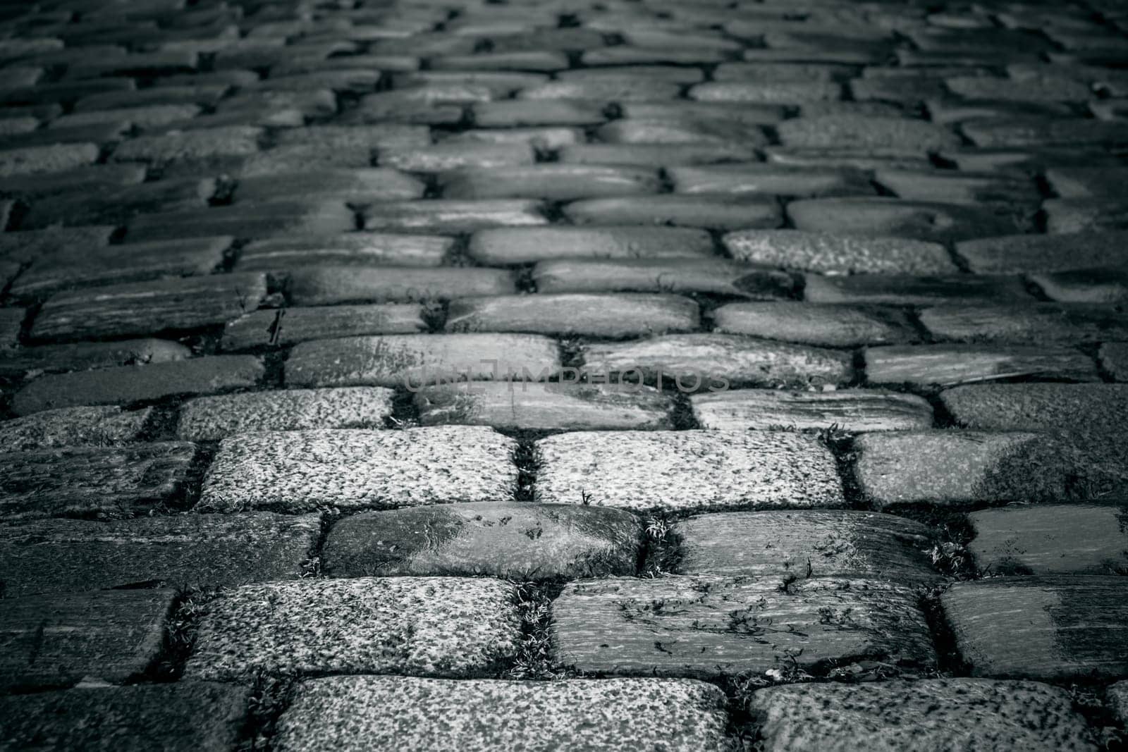 Pattern of a black and white cobblestones that can be used as background or overlay
